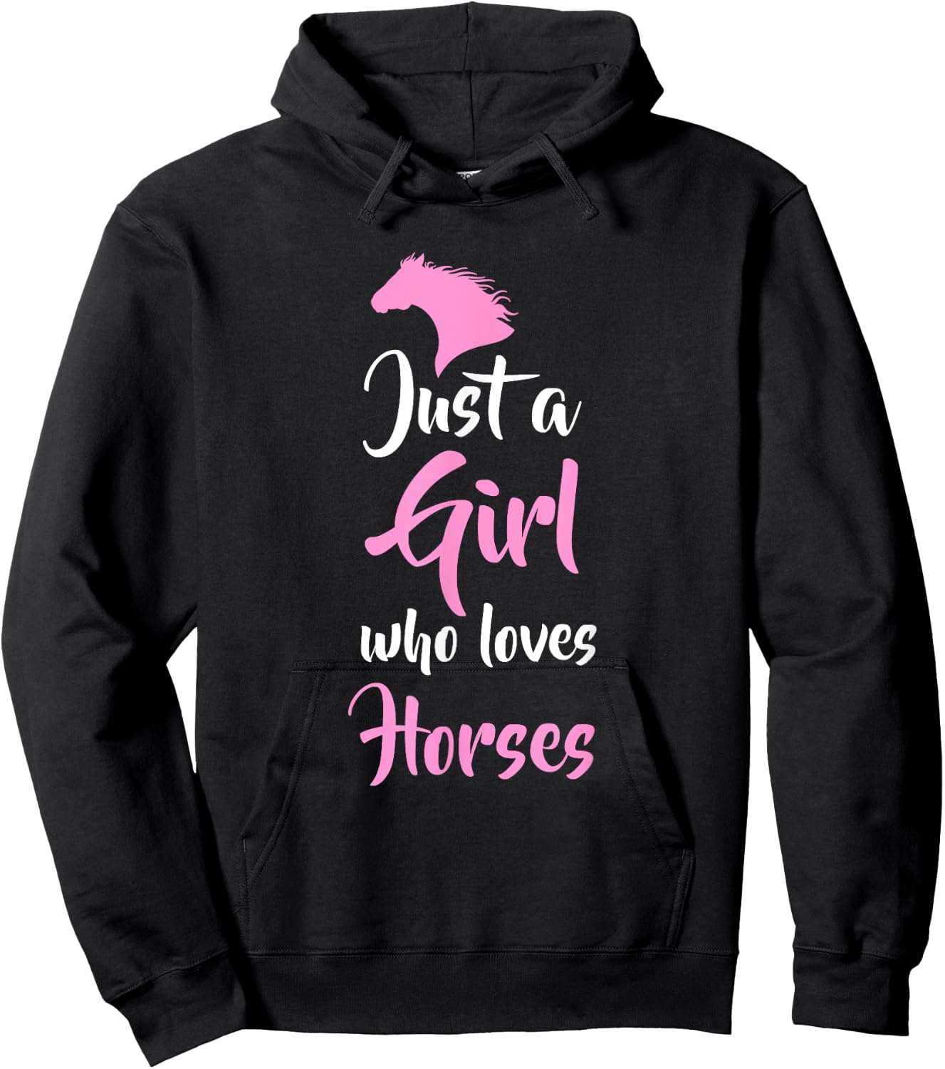 Just A Girl Who Love Horses Horseback Riding Gift Hoodie - Hoodie | Black