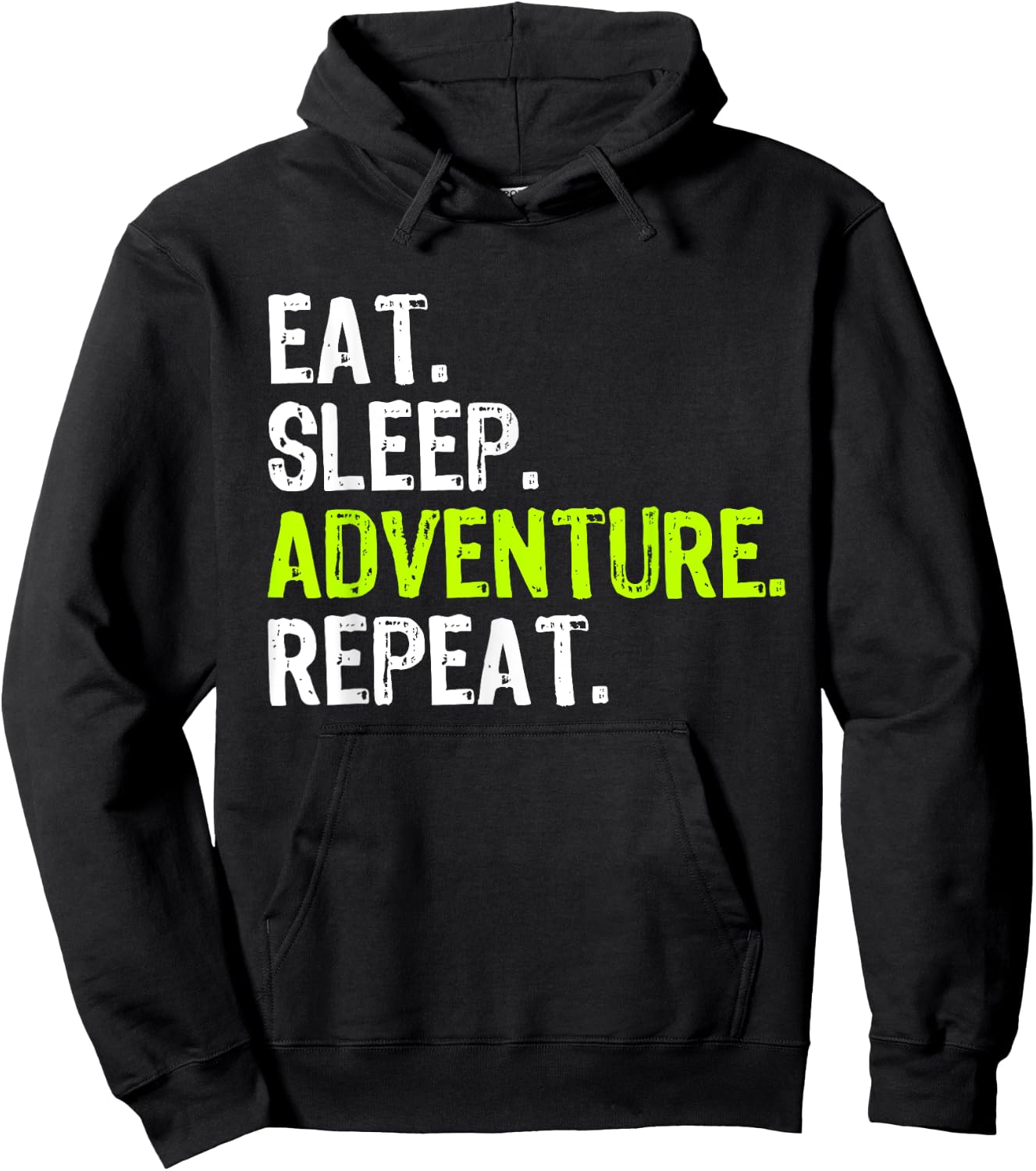 Eat Sleep Adventure Repeat Camping Outdoors Hoodie - Hoodie | Black