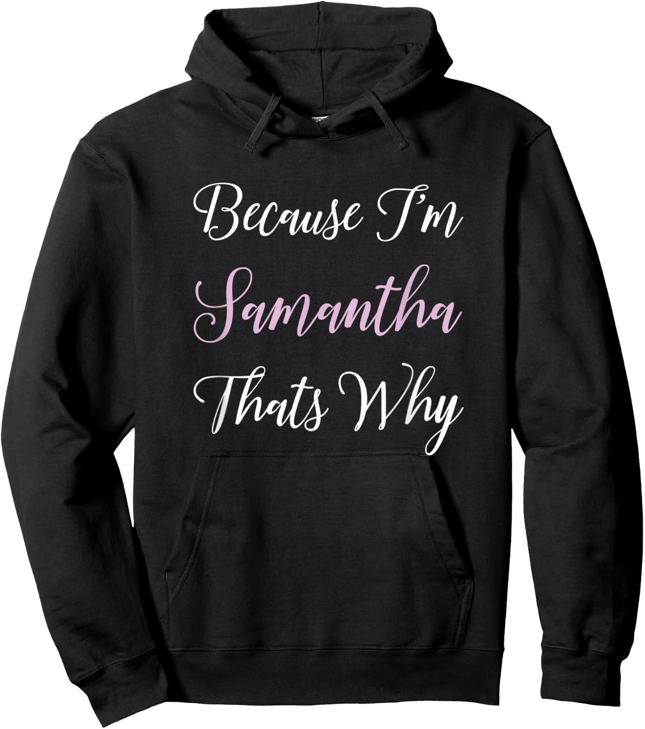 Samantha Name Personalized Women Cute Pink Girl Hoodie - Hoodie | Black