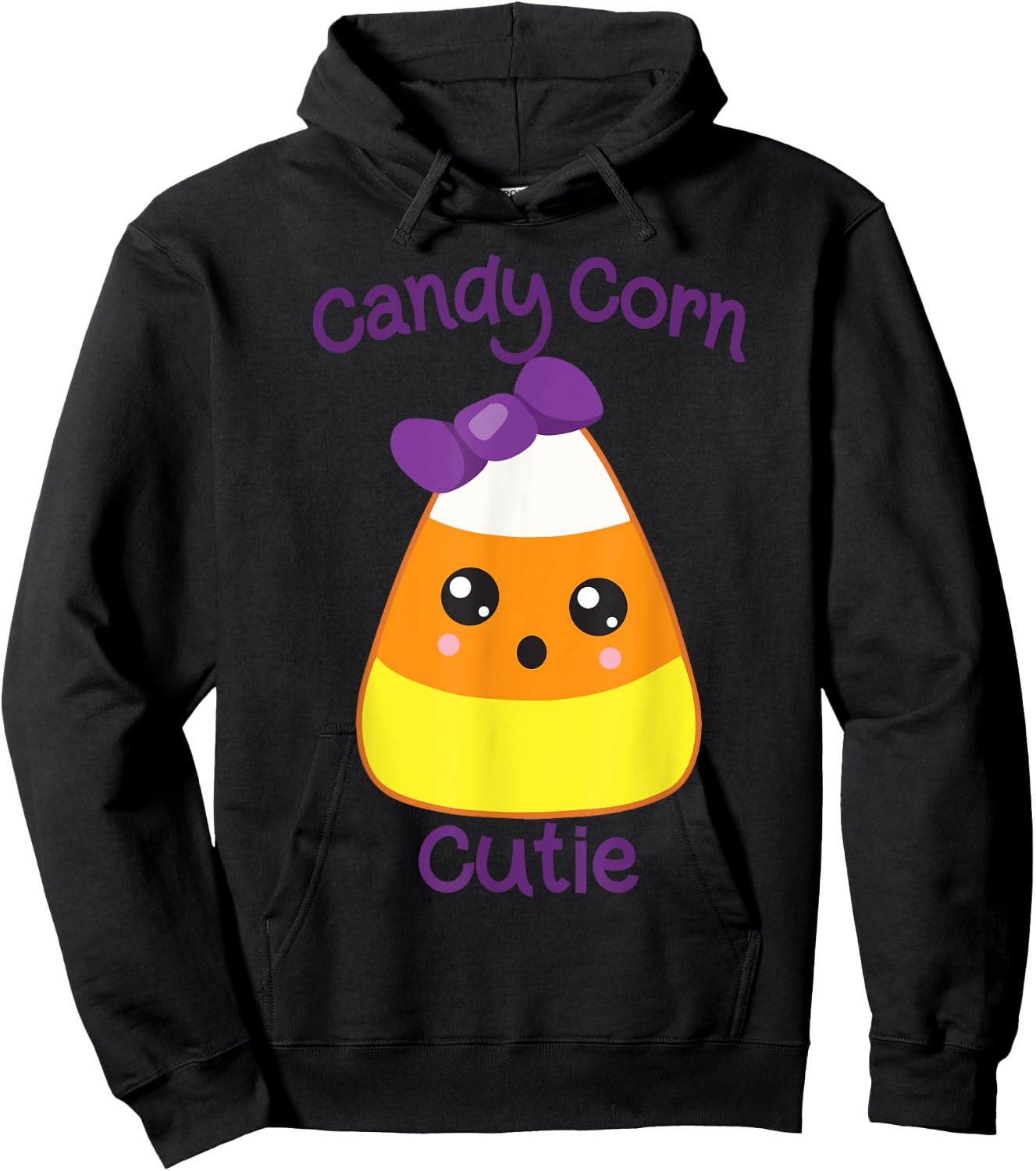 Candy Corn Cutie Cute Halloween Costume Graphic design Hoodie - Hoodie | Black