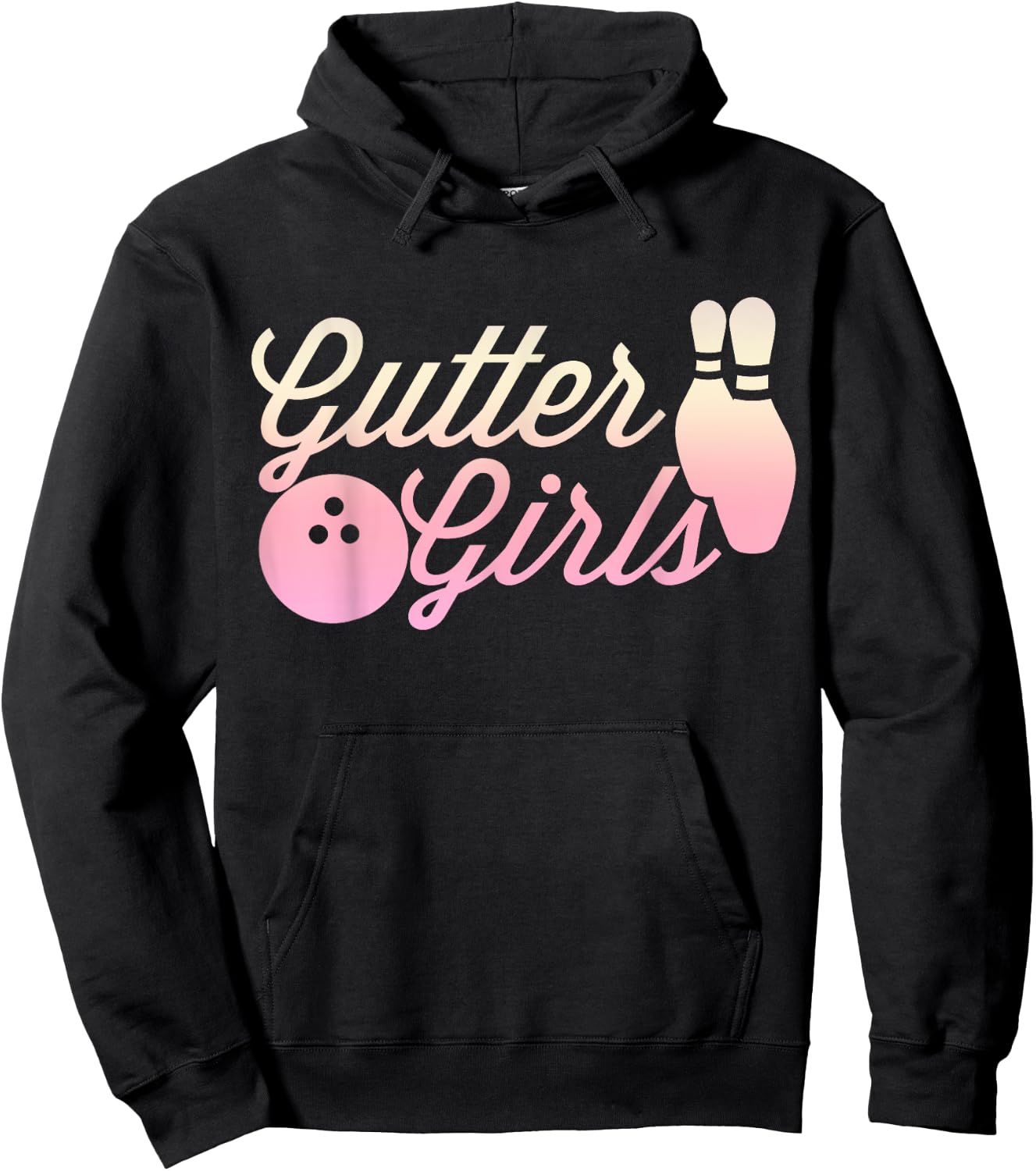 Gutter Girls Funny Vintage design For Bowlers Hoodie - Hoodie | Black