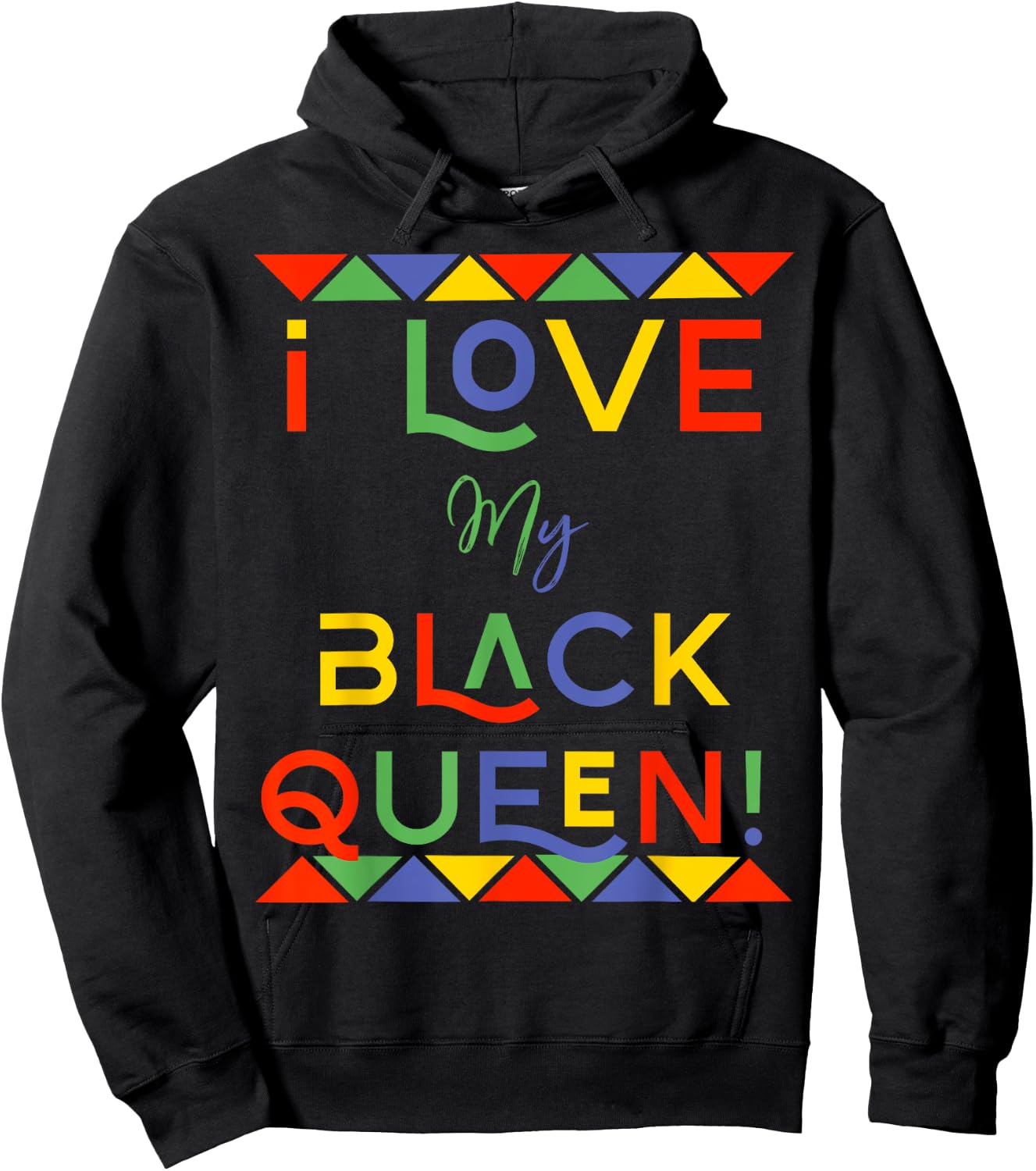 I Love My Black Queen Boyfriend African American Couples Hoodie - Hoodie | Black