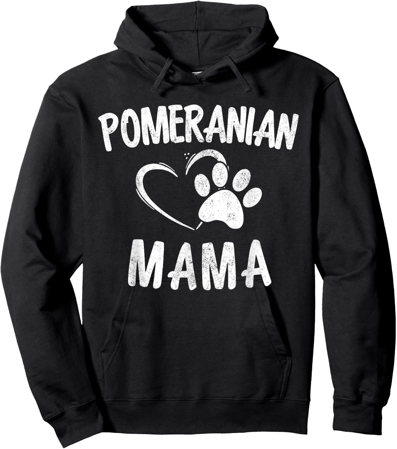 Funny Pomeranian Mama Gift Pet Lover Apparel Dog Pom Mom Hoodie - Hoodie | Black