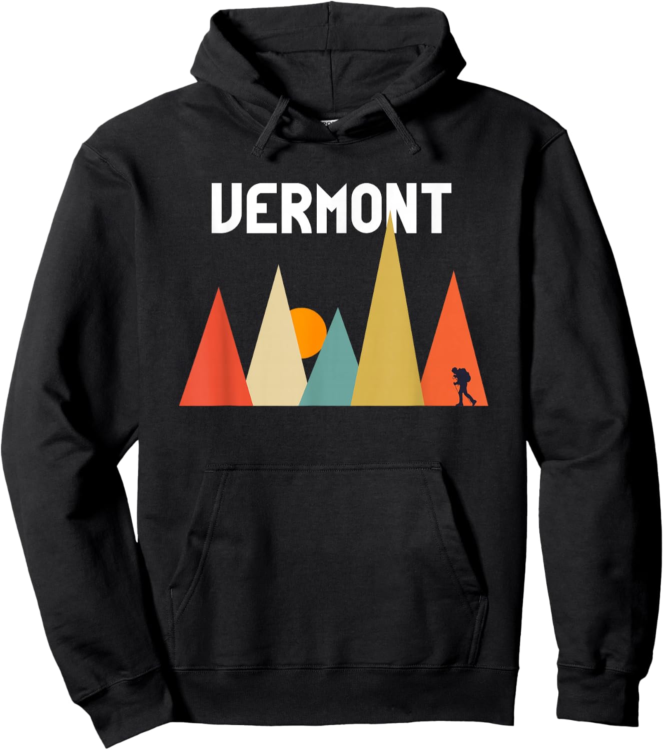 Vermont Retro Vintage T Shirt Hoodie - Hoodie | Black