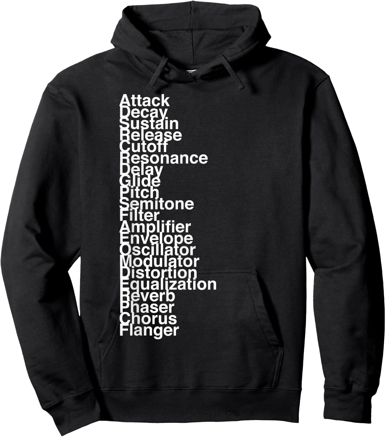 Synth Terms Hoodie - Hoodie | Black