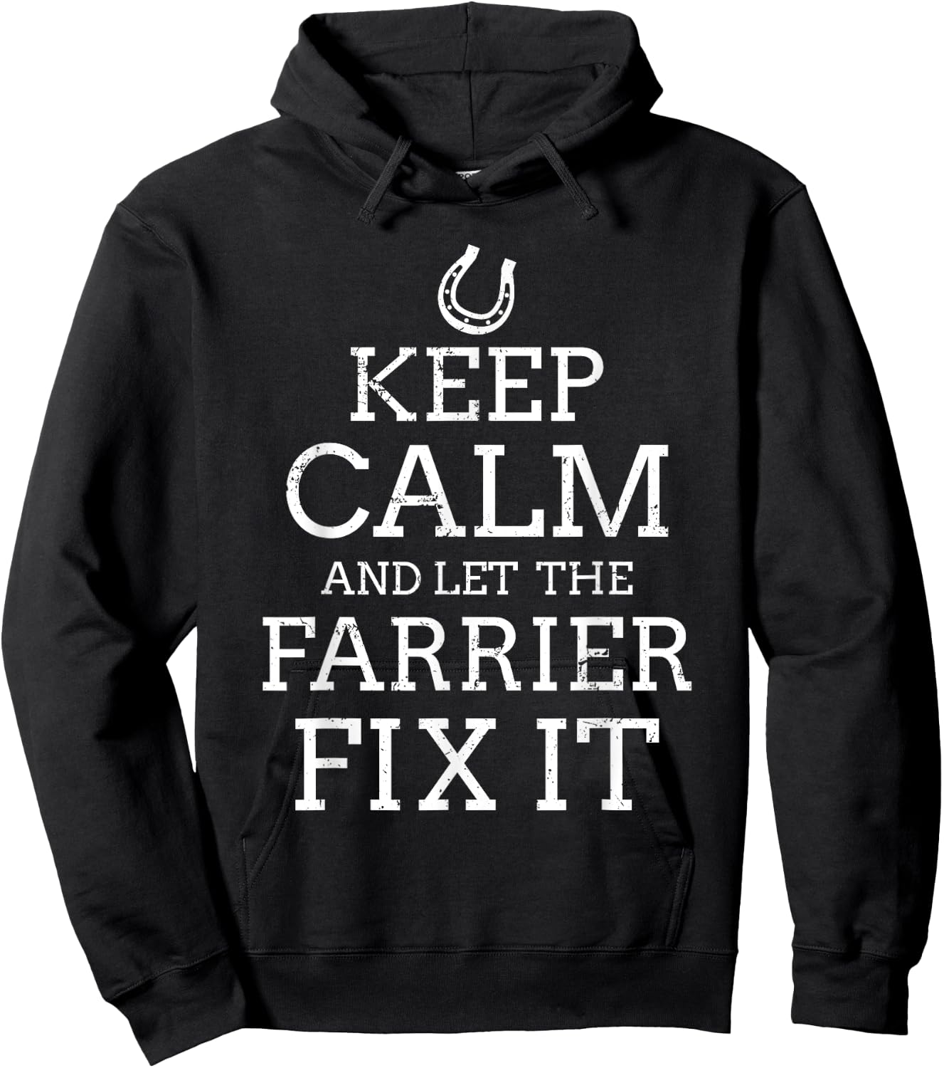 Farrier T Shirts Women Keep Calm And Let The Farrier Hoodie - Hoodie | Black