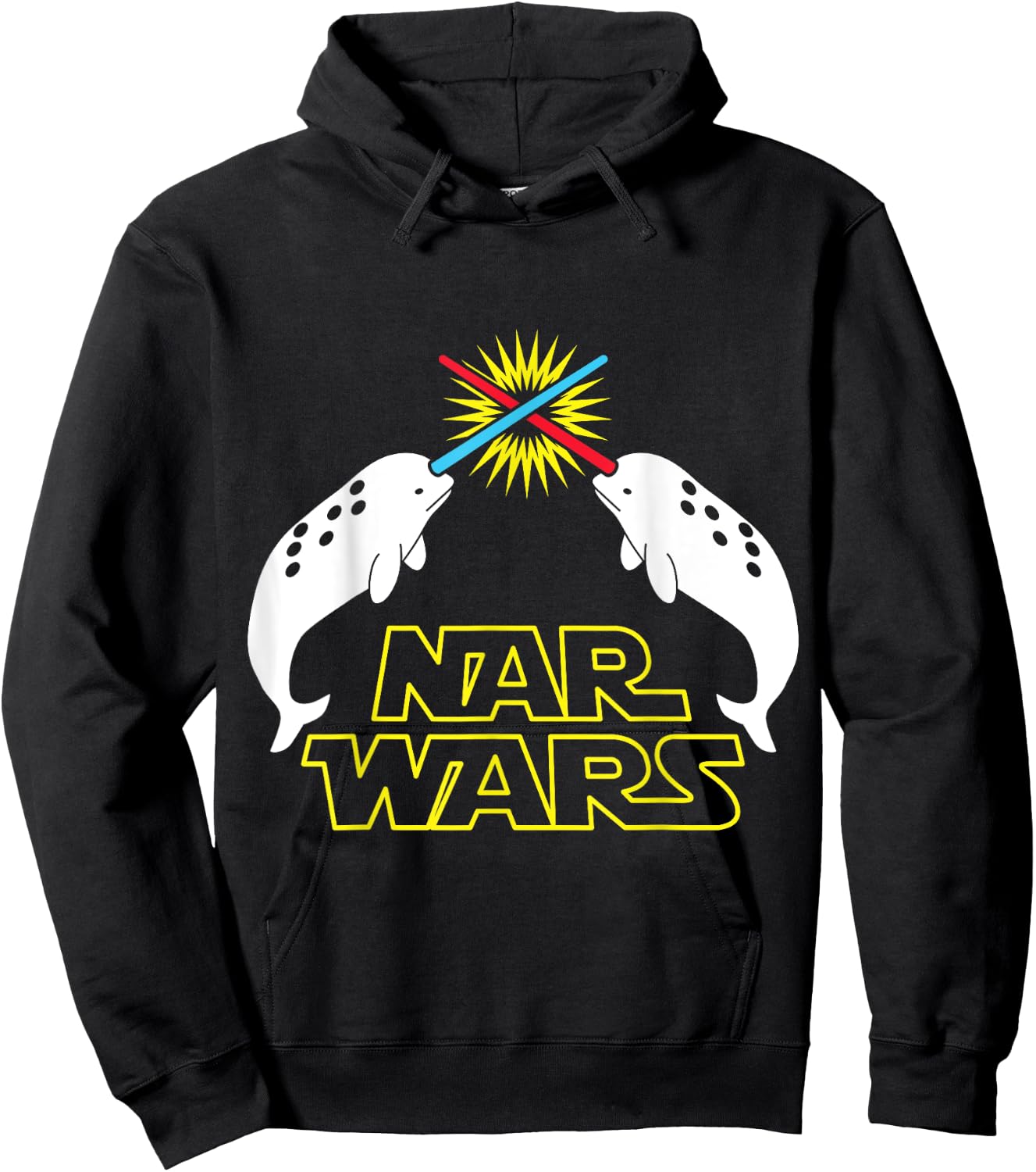 Nar Wars Funny Narwhal Hoodie - Hoodie | Black