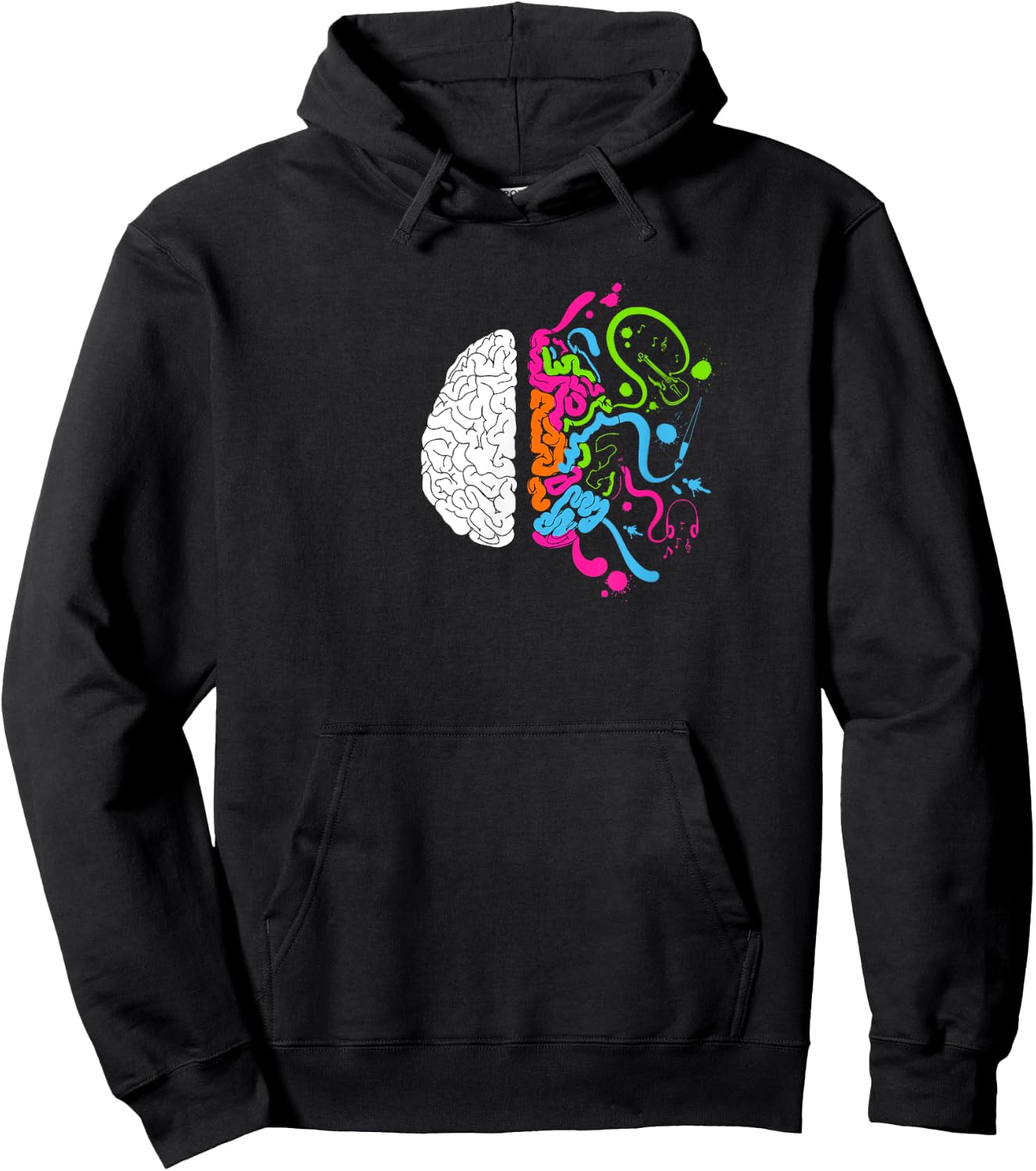 Creative Brain - Fun Science Geek Art Painting Hoodie - Hoodie | Black
