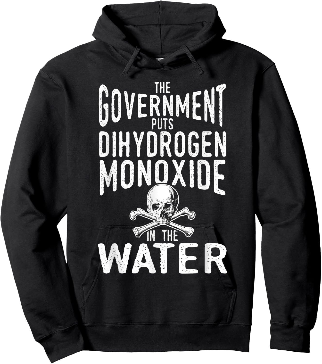 Dihydrogen Monoxide in the Water Government Conspiracy Shirt Hoodie - Hoodie | Black