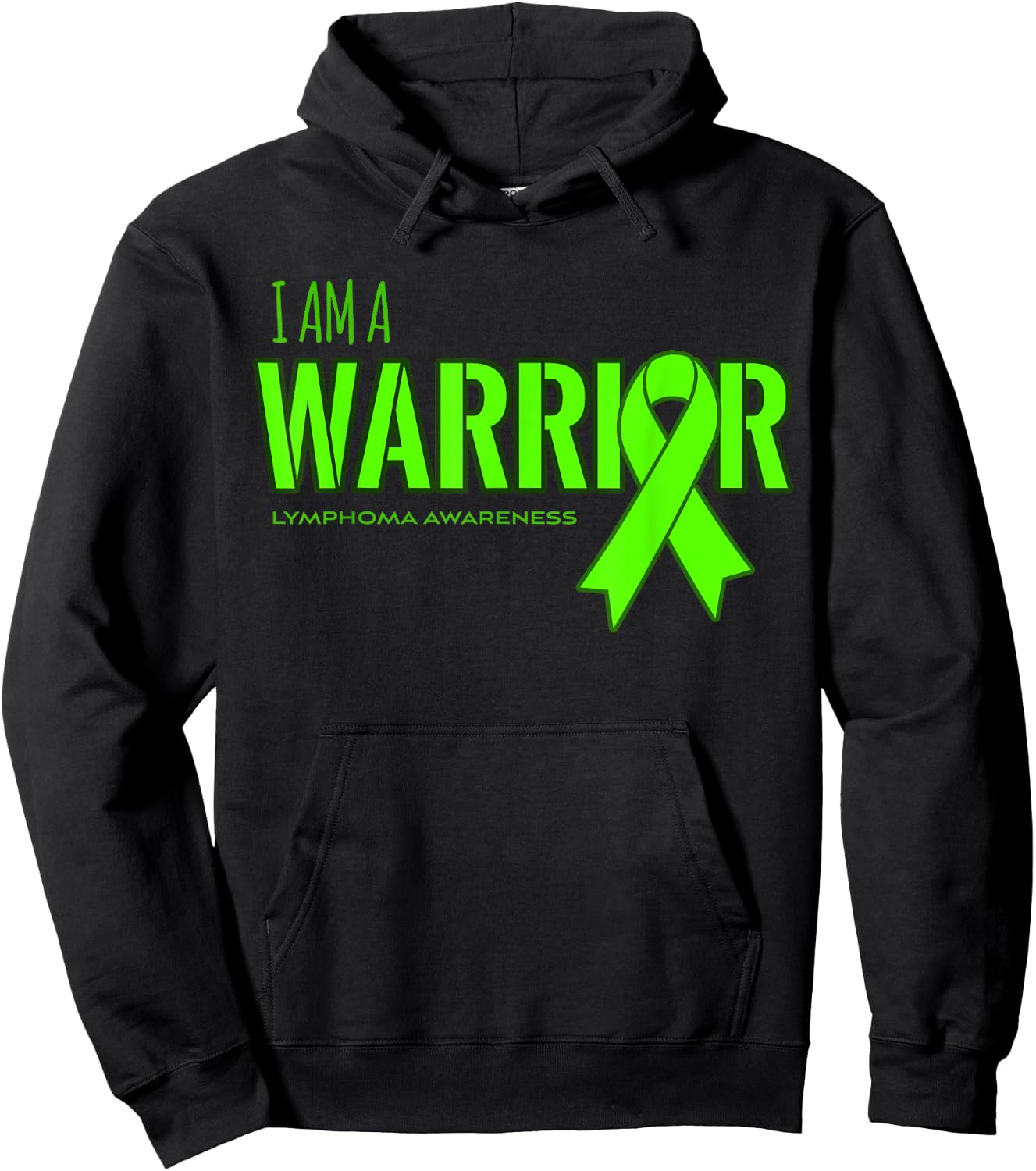 I am a Warrior Lymphoma Cancer Awareness Shirt Hoodie - Hoodie | Black