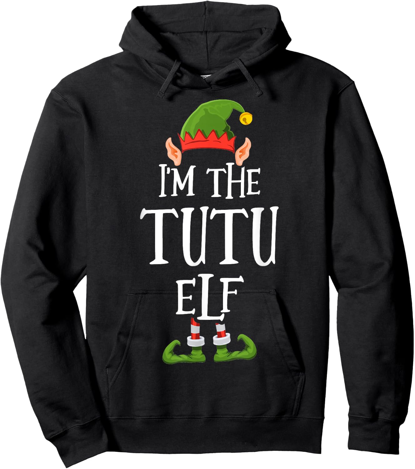 I'm the Tutu Elf Shirt - Funny Ugly Christmas Apparel Hoodie - Hoodie | Black