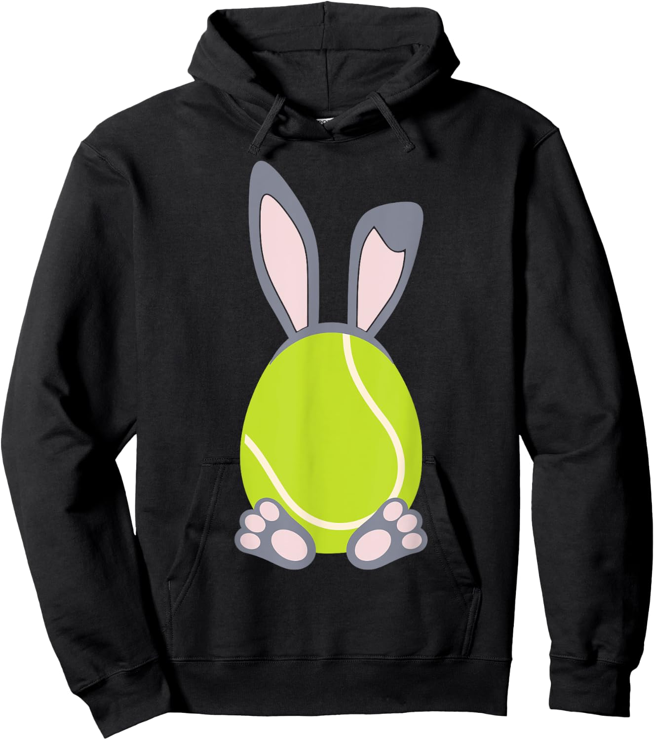 Tennis Easter Egg Rabbit Bunny - Tennis Shirt Hoodie - Hoodie | Black