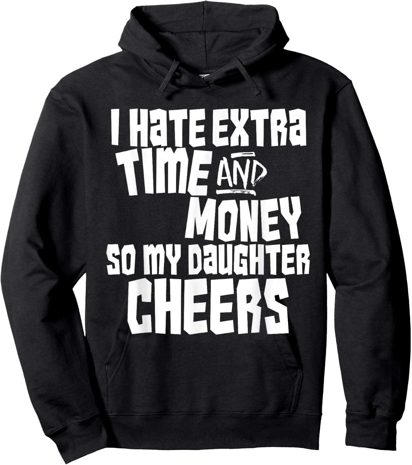 Funny Dad Parent of Cheerleader Cheer Team Gift Shirt Hoodie - Hoodie | Black