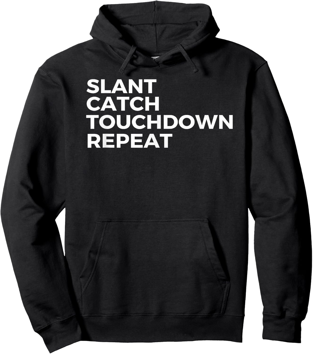 Slant Catch Touchdown Repeat Football Wide Receiver Hoodie - Hoodie | Black