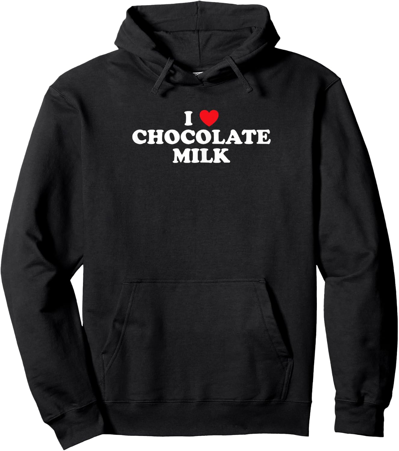 I Love Chocolate Milk Heart Yummy Drink Shirt Hoodie - Hoodie | Black