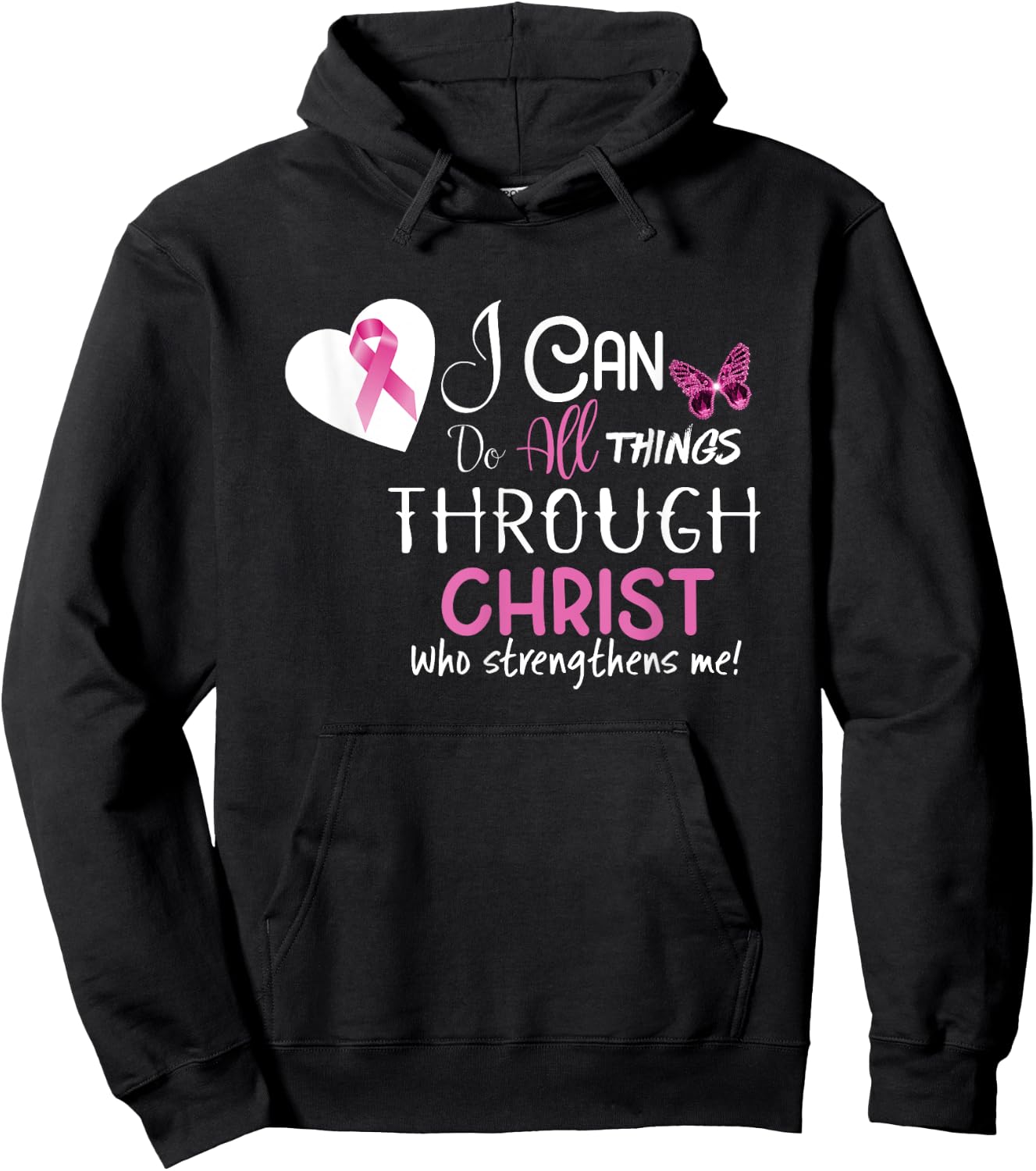 Christian Shirt for Breast Cancer Hoodie - Hoodie | Black