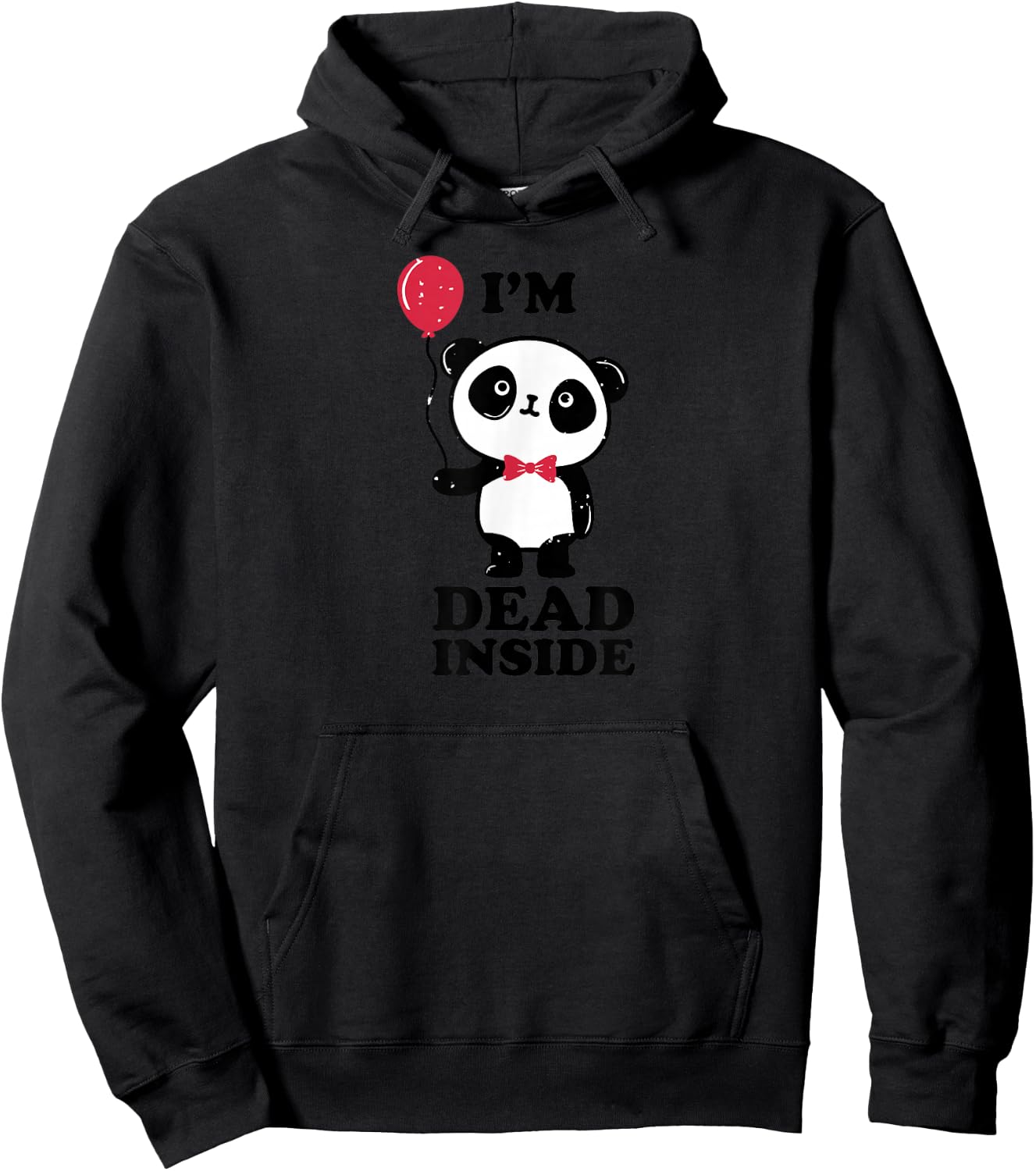 Dead Inside Miserably Depressed or Unhappy Cute Panda Hoodie - Hoodie | Black