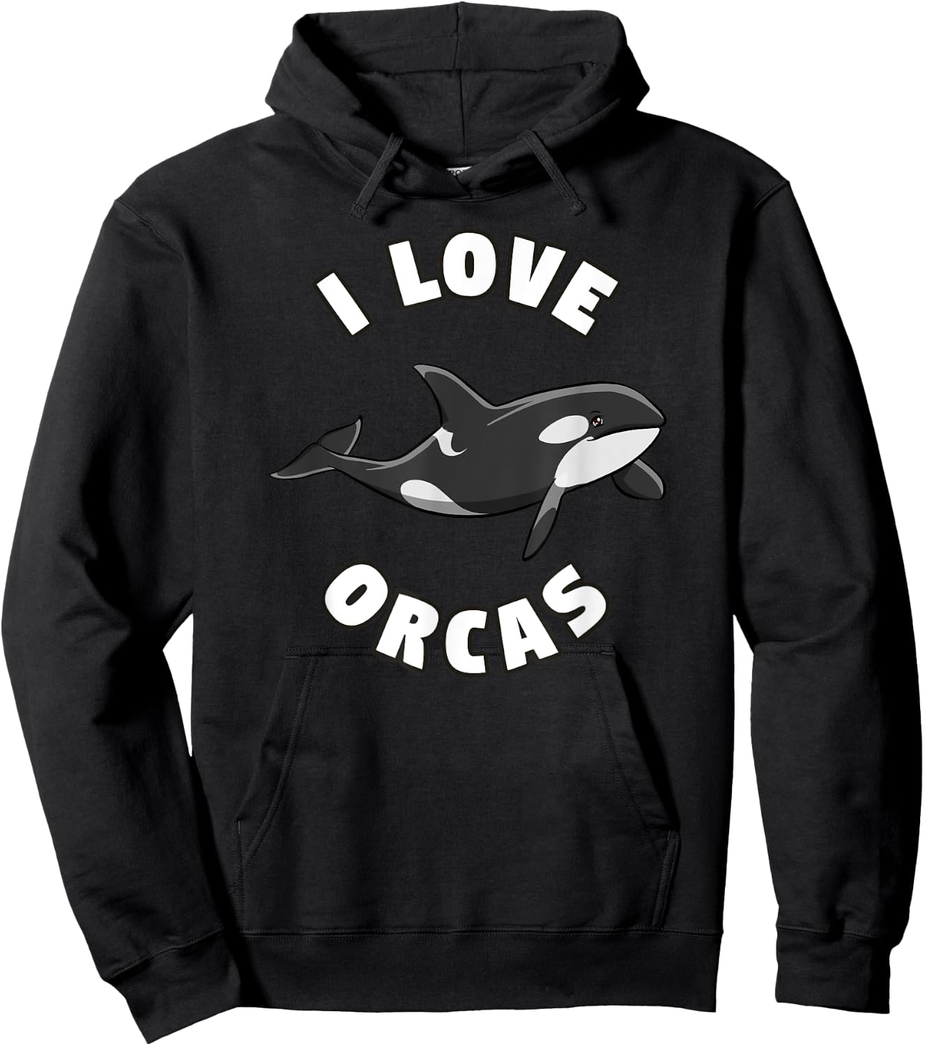 I Love Orcas Killer Whale Orca Lover Hoodie - Hoodie | Black