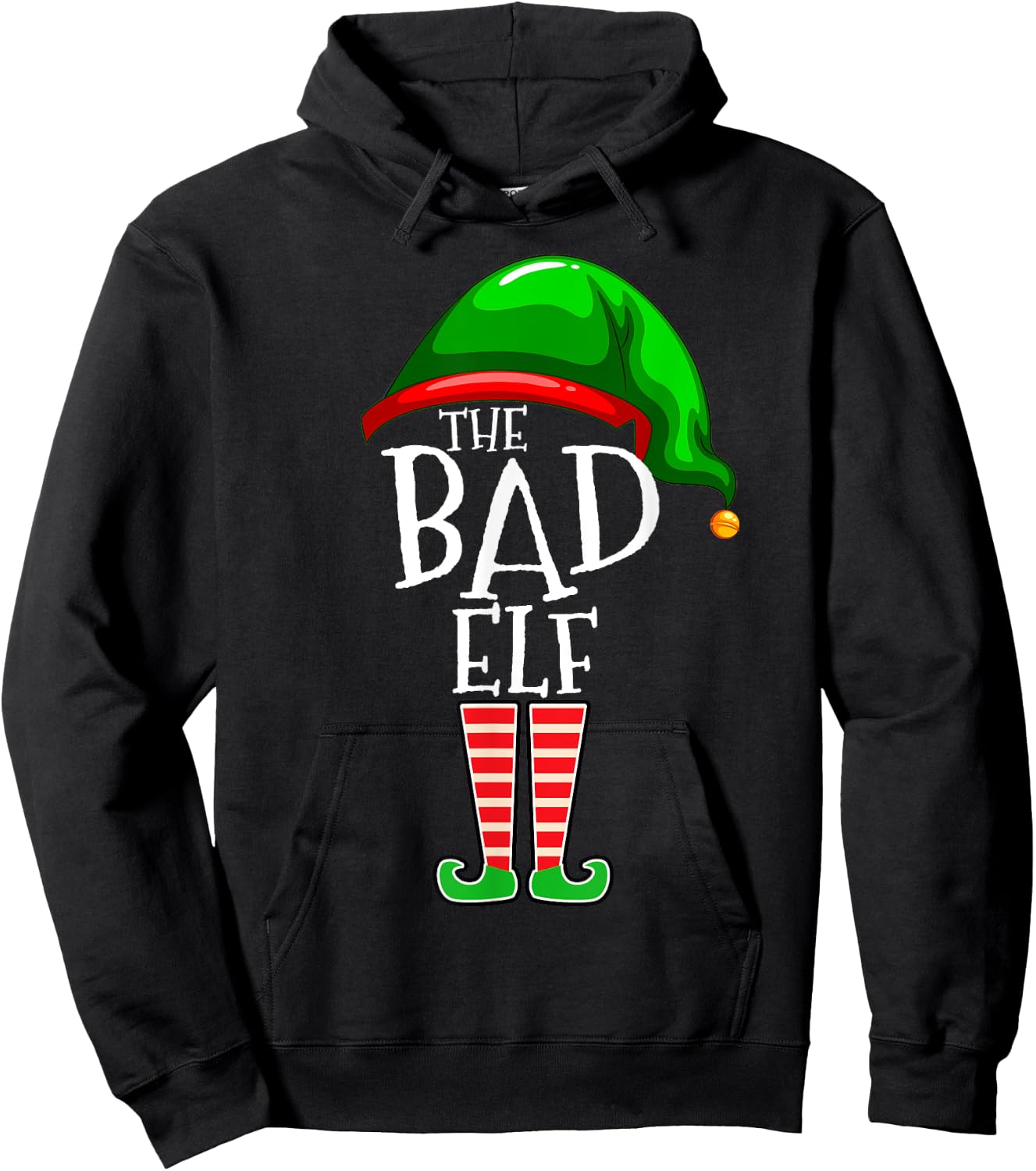 The Bad Elf Group Matching Family Christmas Gift Outfit Set Hoodie - Hoodie | Black