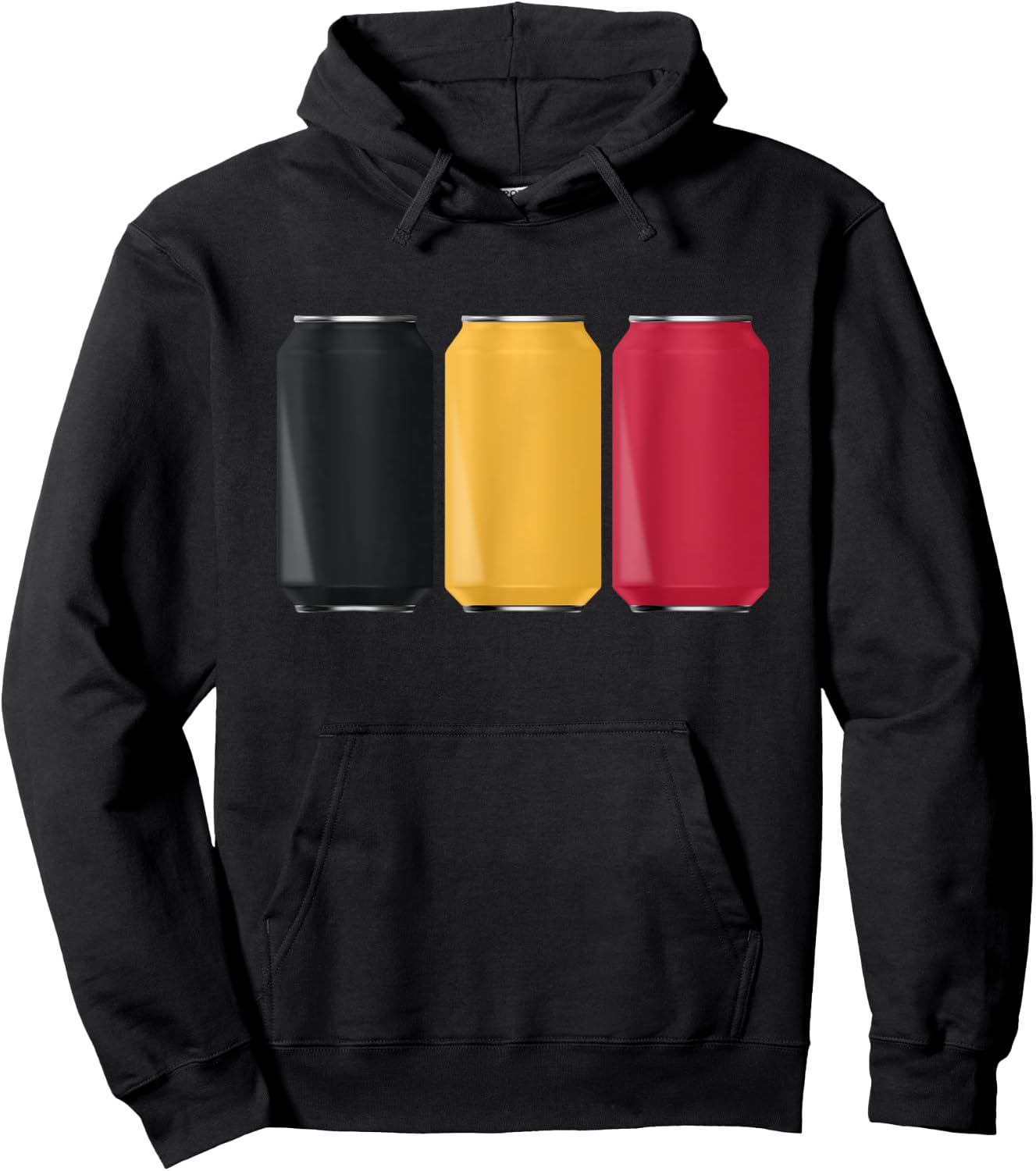 Patriotic Beer Cans Belgium Flag Hoodie - Hoodie | Black