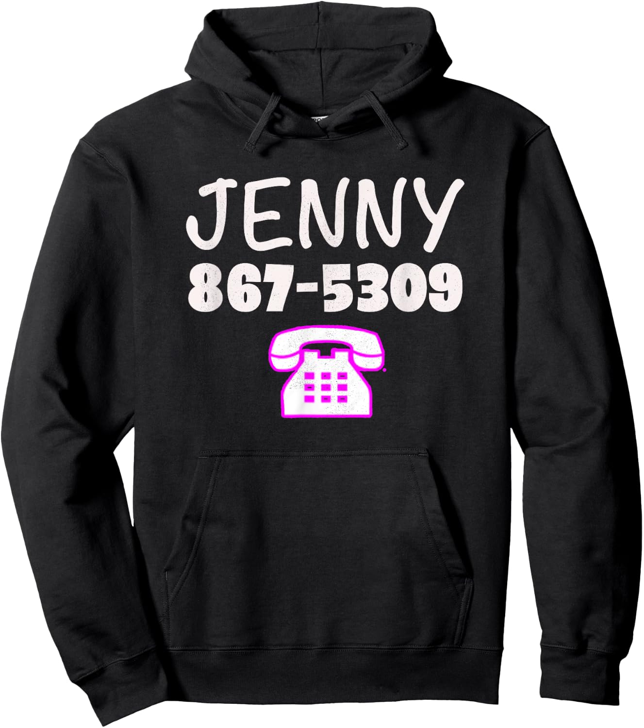 Jenny Call Me 867-5309 Retro Phone Funny Gift Hoodie - Hoodie | Black