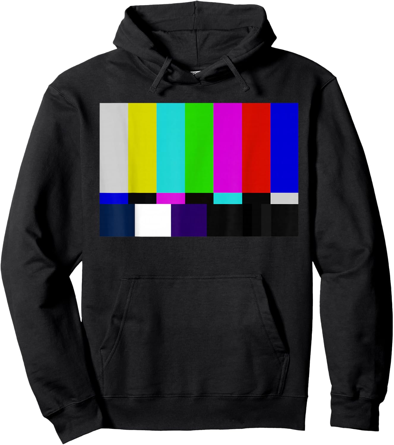 Color Bars TV Test Pattern T Shirt - Television Color Broadc Hoodie - Hoodie | Black