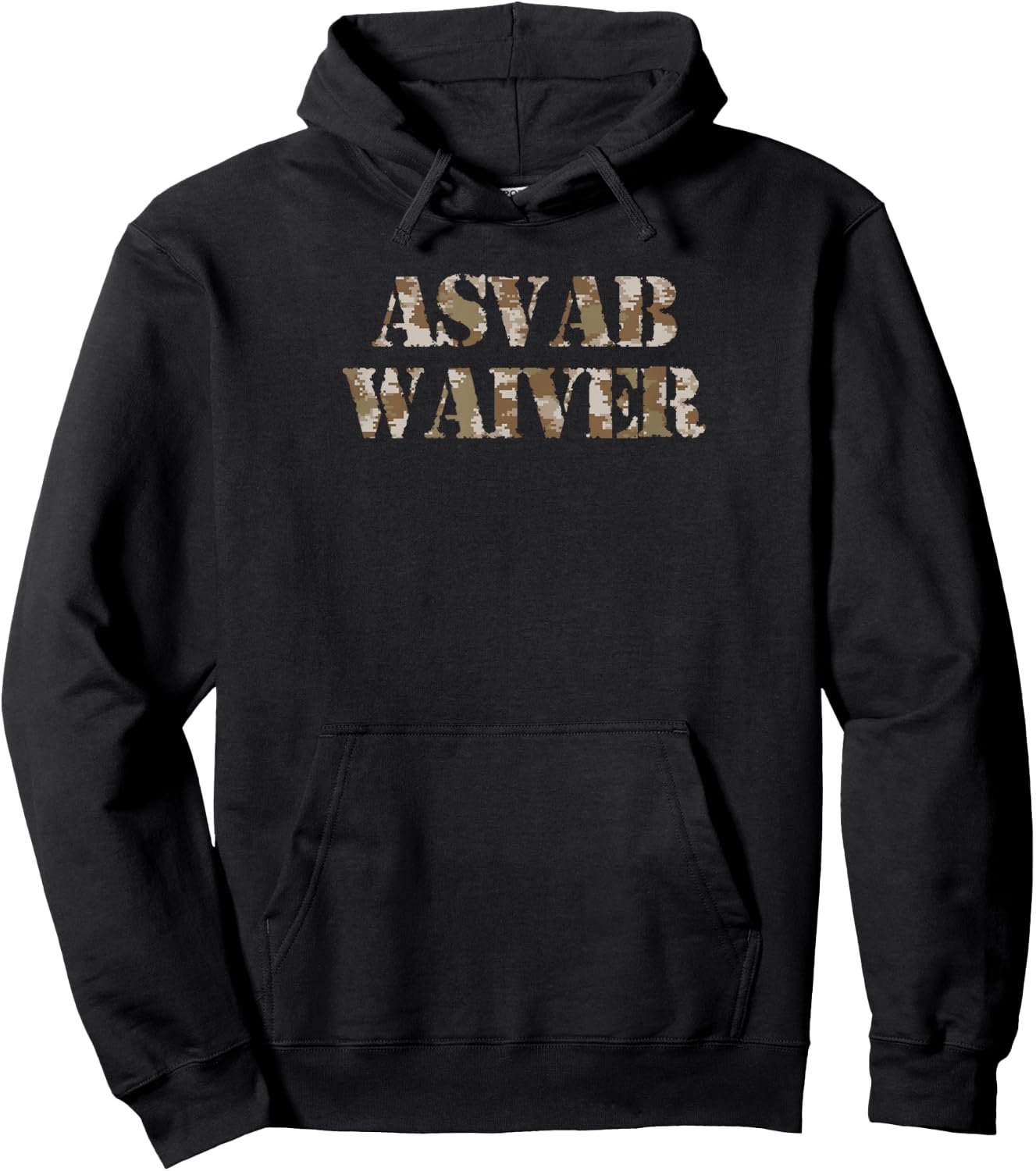 ASVAB Waiver Military Camo Hoodie - Hoodie | Black