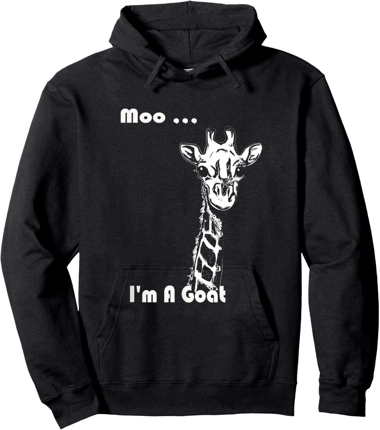 Moo I'm A Goat Funny Gift vintage and family t shirt Hoodie - Hoodie | Black