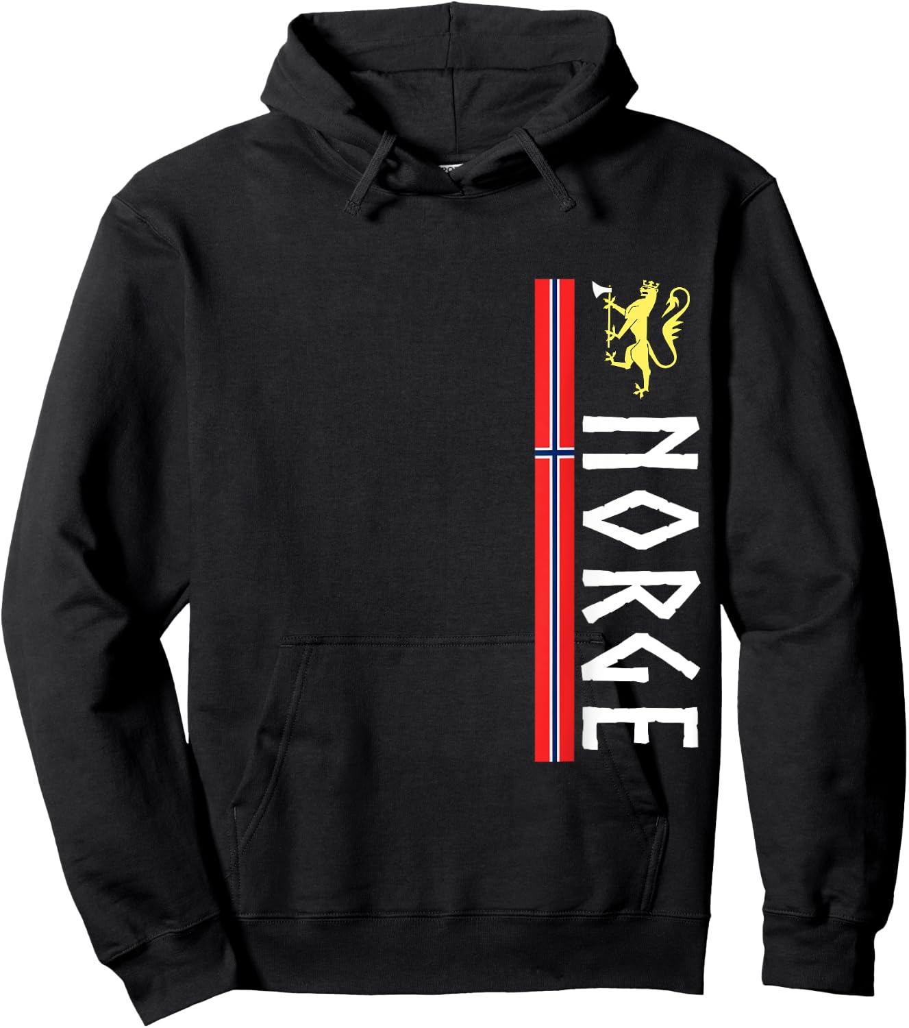 Norge Soccer Jersey Shirt Flag Of Norway Norwegian Map Gift Hoodie - Hoodie | Black