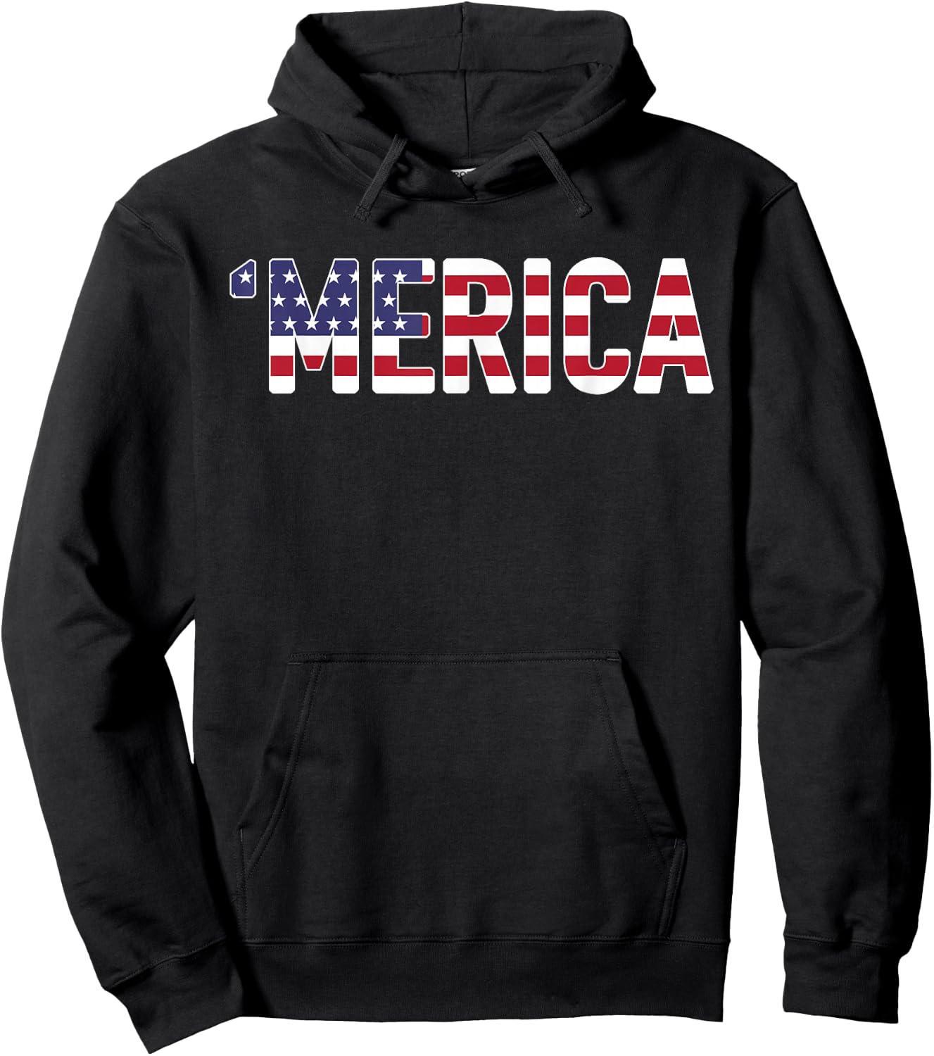 'Merica - Patriotic Flag USA United States America Novelty Hoodie - Hoodie | Black
