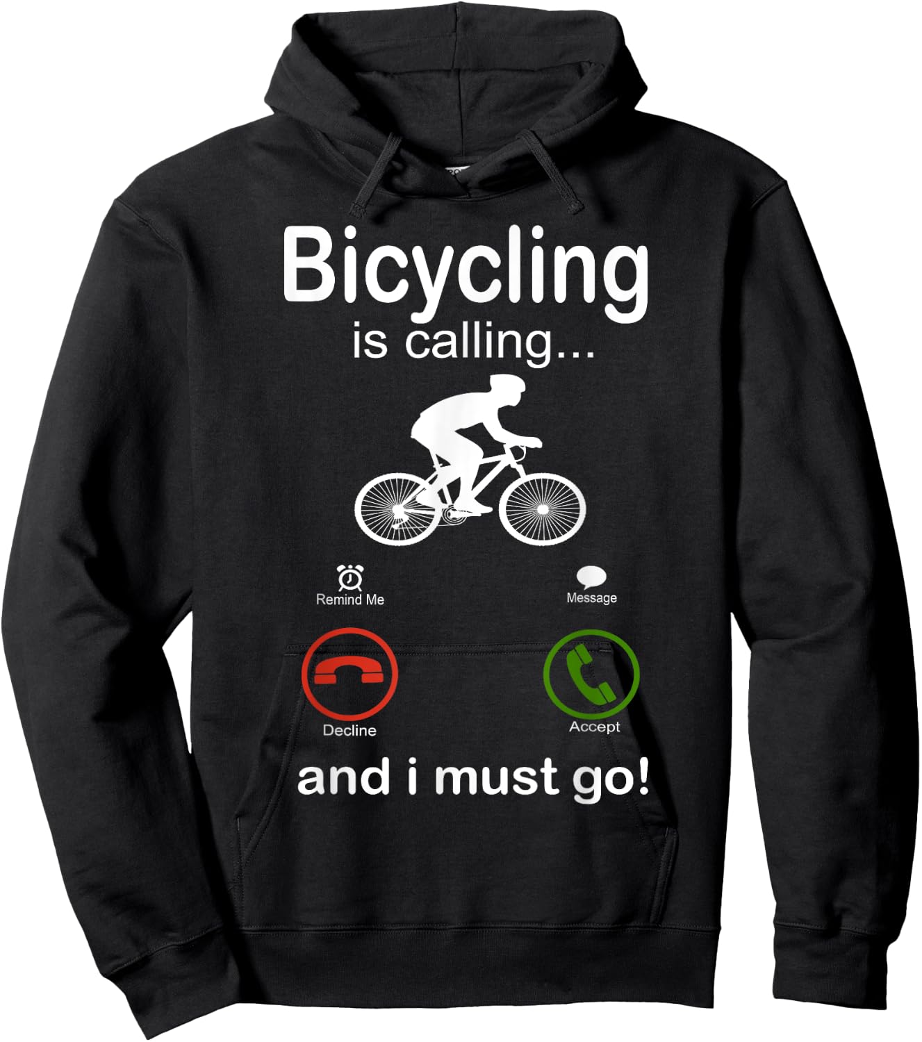 funny bicycling bicyclist gift Bicycle Rider cyclist Hoodie - Hoodie | Black