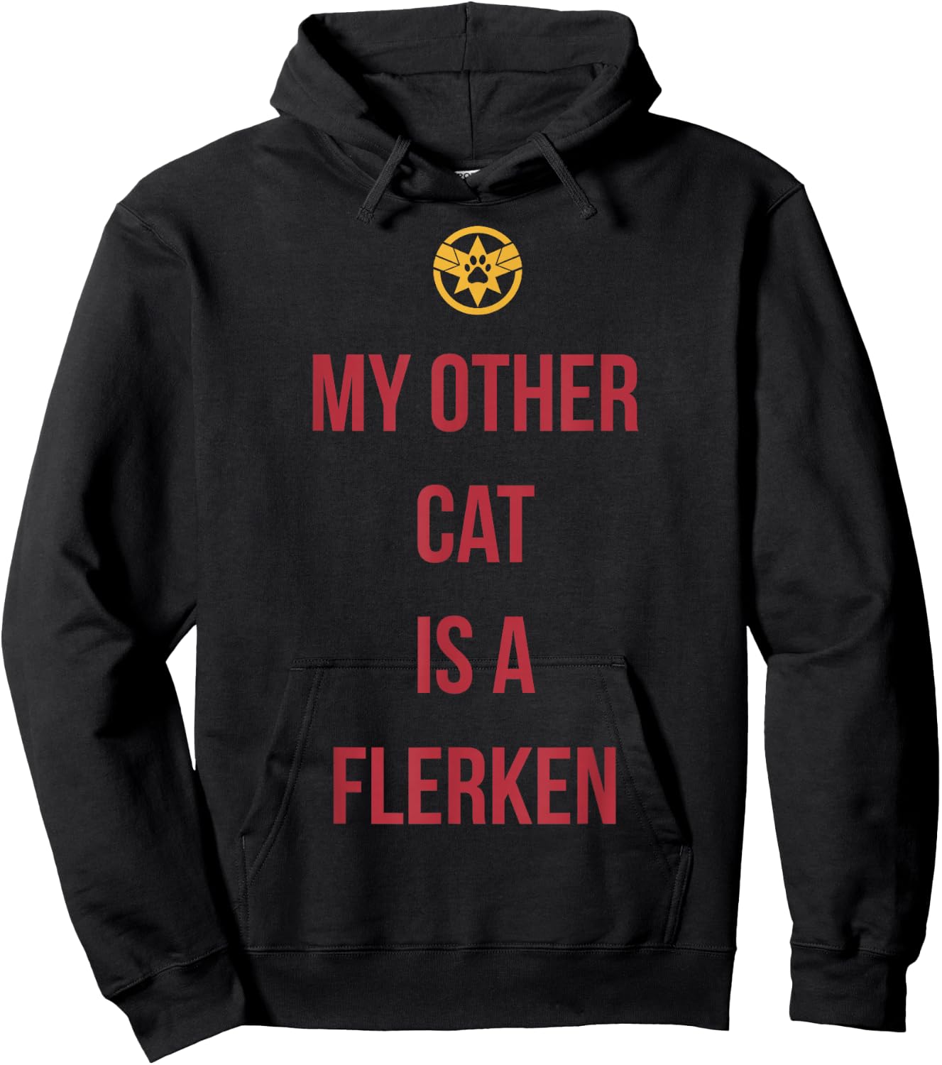 Captain Marvel My Other Cat Is A Flerken Bold Logo Hoodie - Hoodie | Black