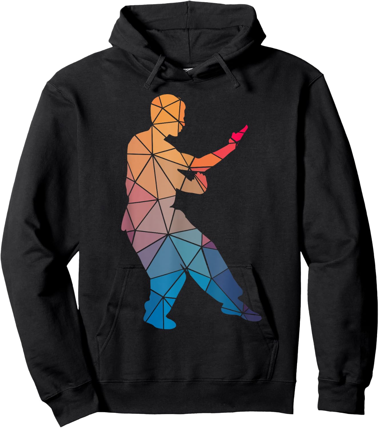 Geometric Cool Kung Fu Shape Gift Hoodie - Hoodie | Black
