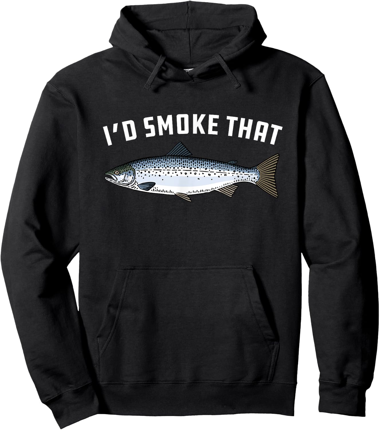 I'd Smoke That: Salmon, Fish - BBQ, Barbecue Hoodie - Hoodie | Black