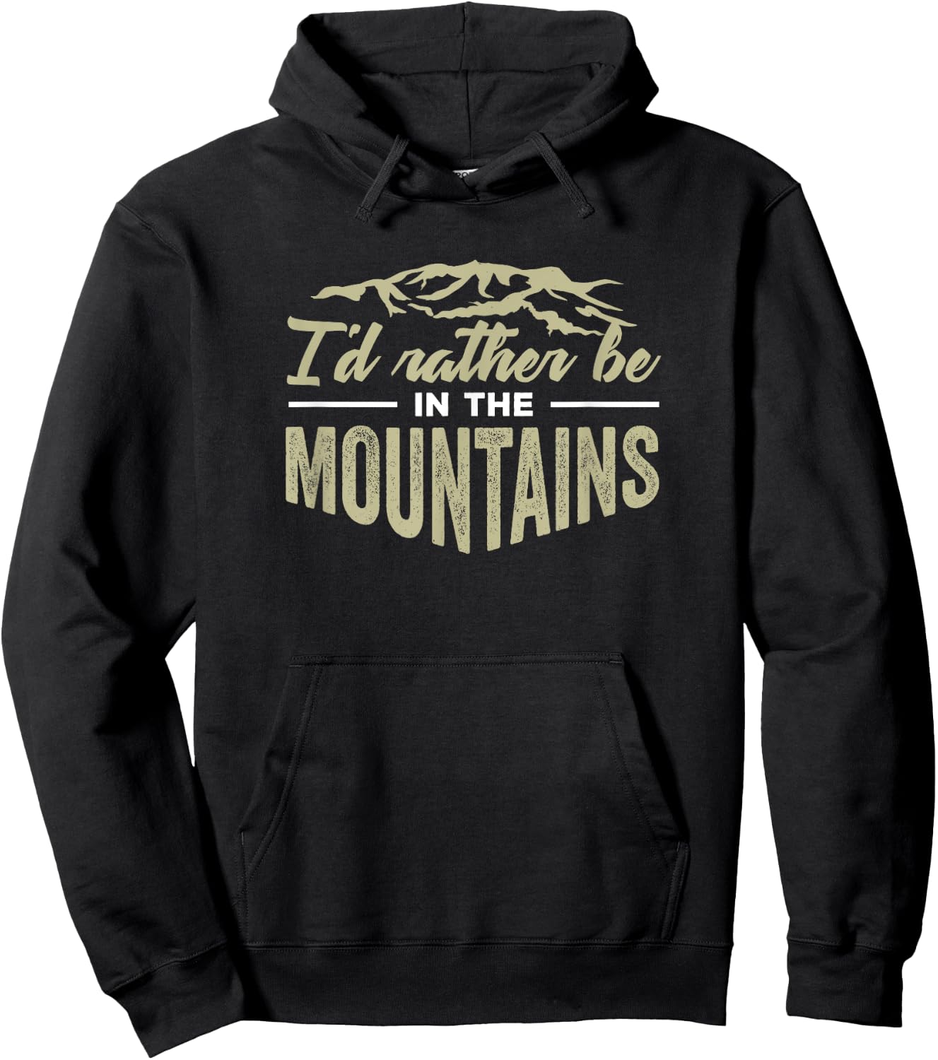 I'd Rather Be in the Mountains Hiking Hoodie - Hoodie | Black