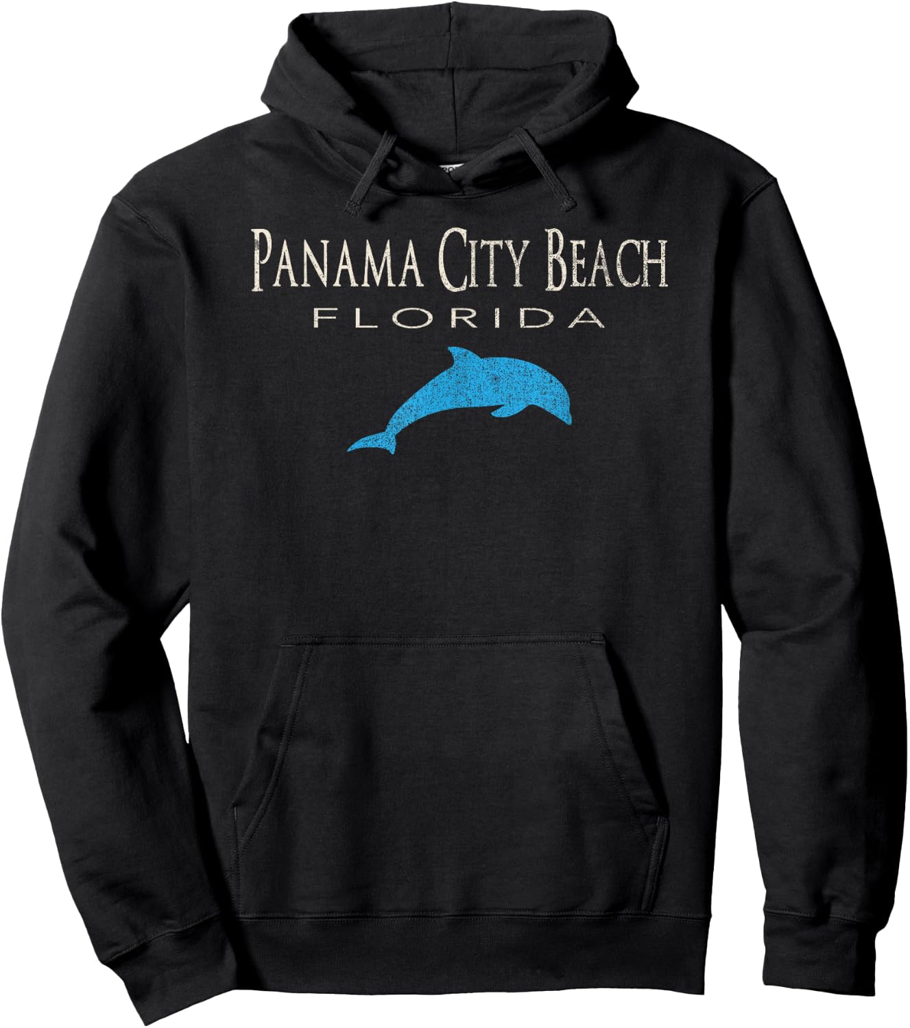 Vintage Panama City Beach FL Dolphin T Shirt Women Girls Kids Hoodie - Hoodie | Black