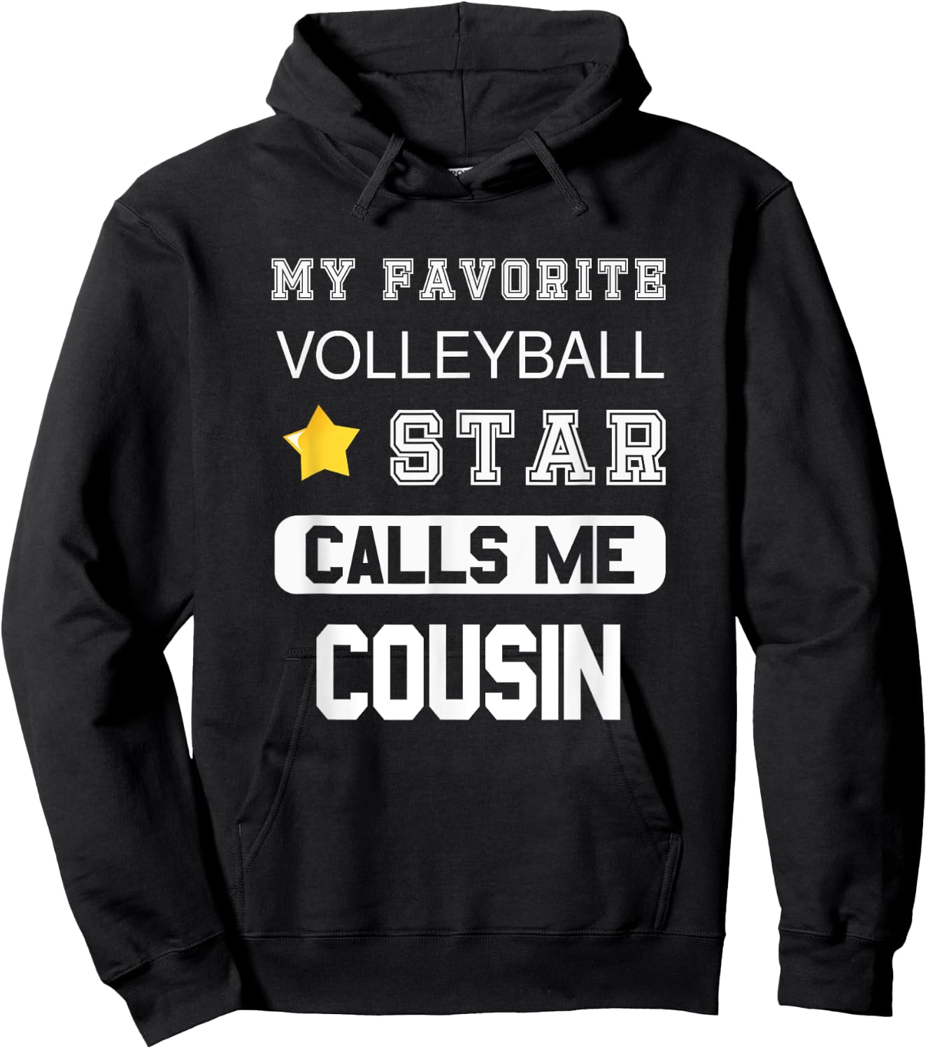 Proud Volleyball Cousin Hoodie - Hoodie | Black