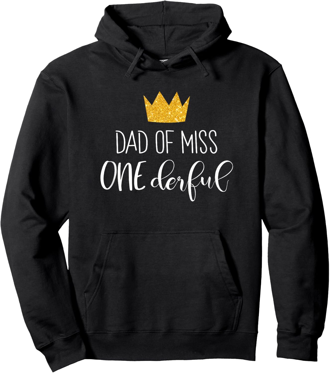 Dad Of Miss Onederful Shirt Daddy 1st Birthday Of Girl Gift Hoodie - Hoodie | Black