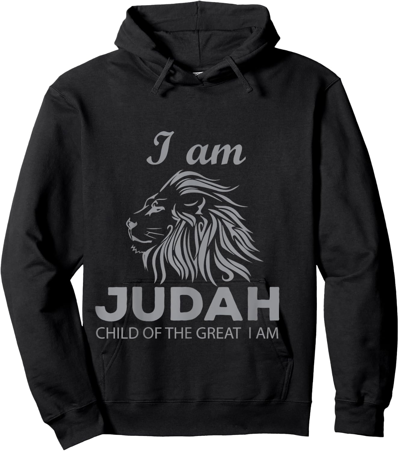 Hebrew Israelite Clothing I Am Judah Lion Child Hoodie - Hoodie | Black