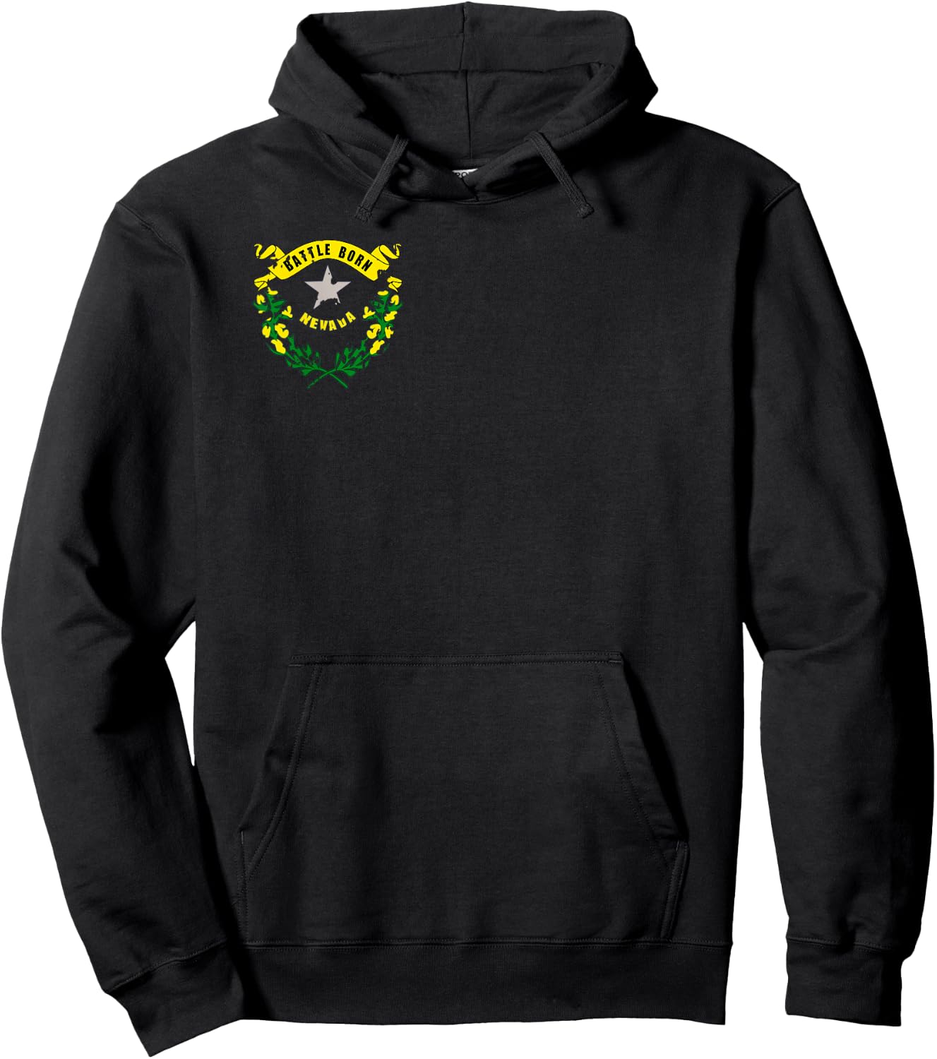 Nevada State Flag Distressed Cool Patriotic Hoodie - Hoodie | Black