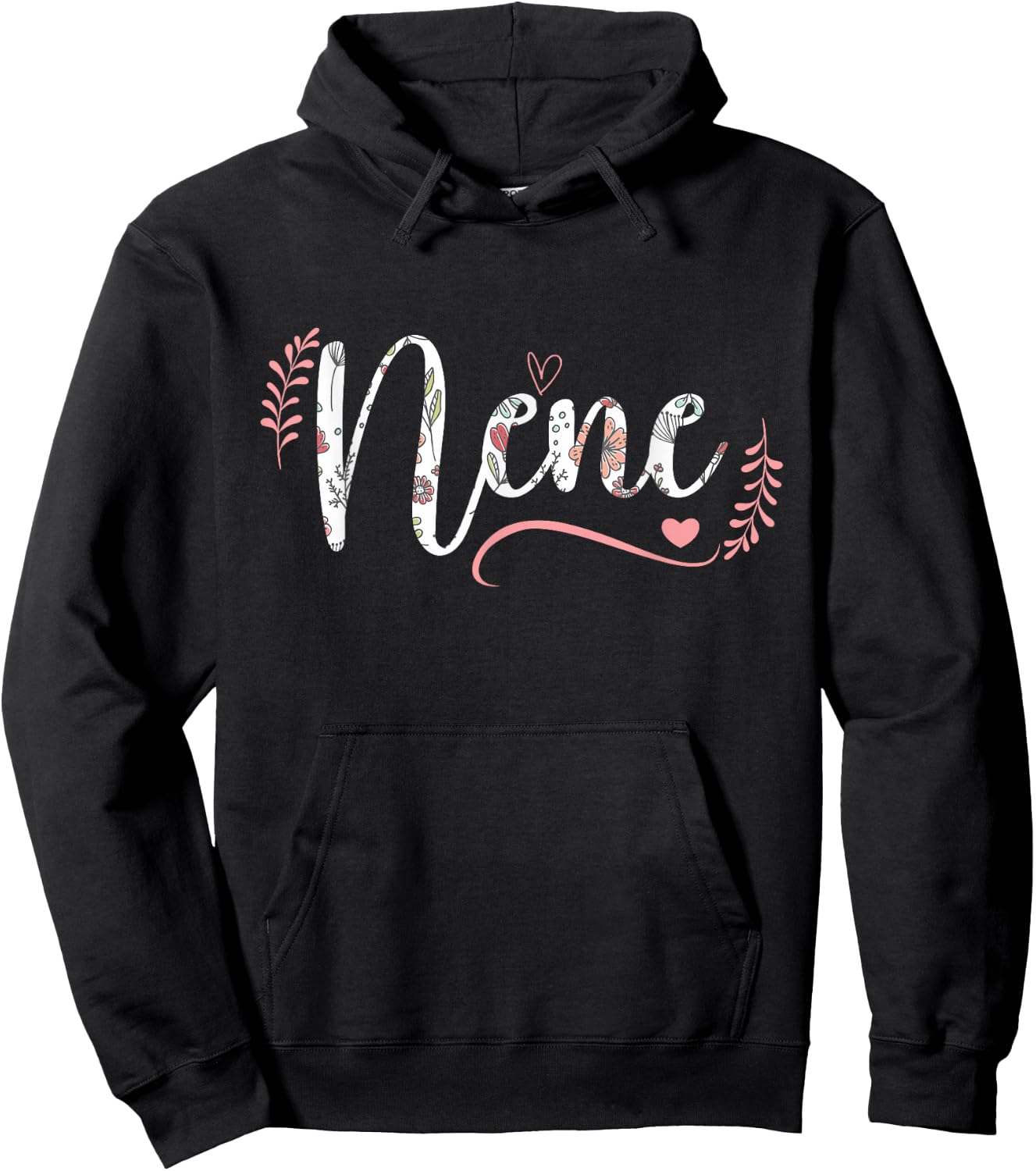 Nene Floral Grandma Christmas Mother's Day Grandparents Hoodie - Hoodie | Black