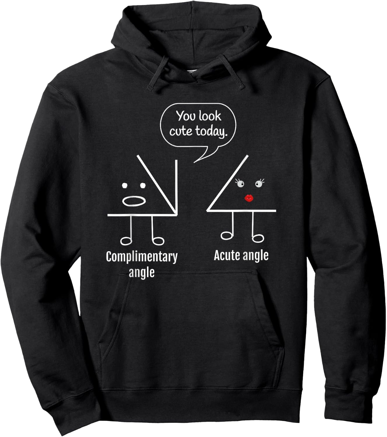 Math Teacher - Complimentary Acute angle Hoodie - Hoodie | Black