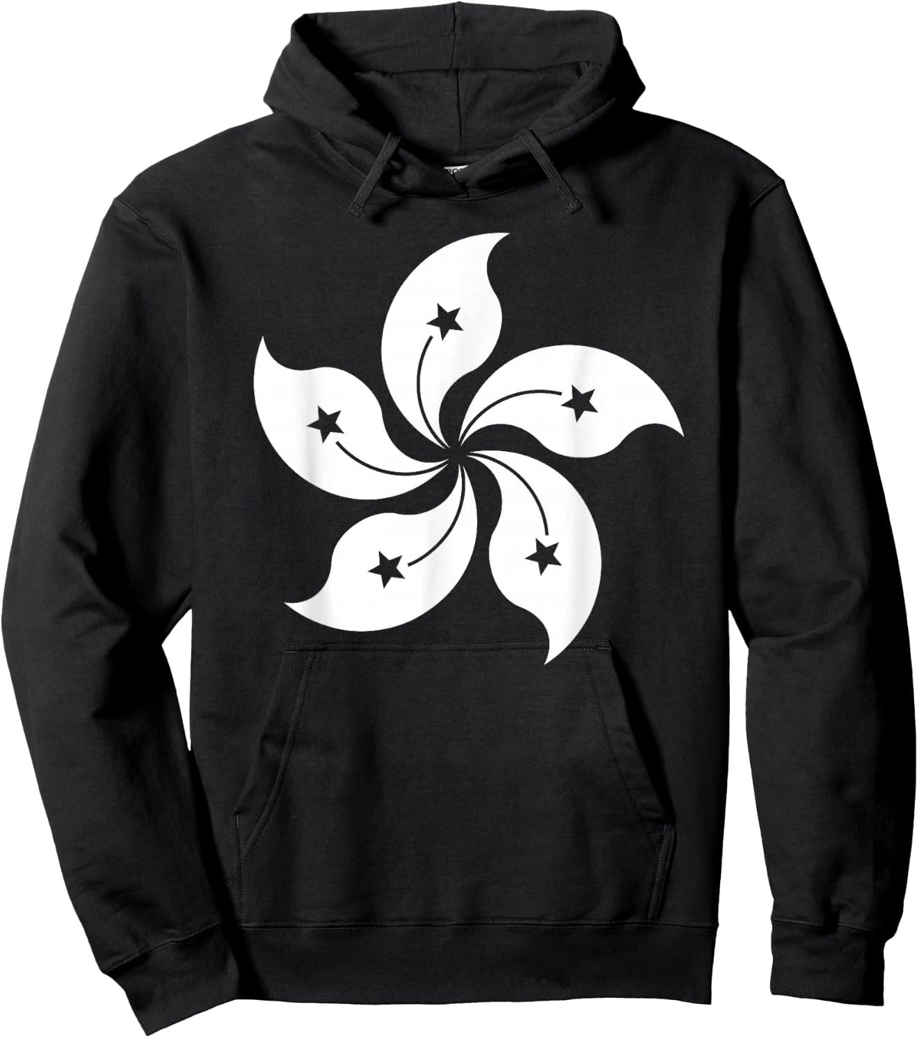 Hong Kong Flag Five Petal Orchid Tree Hoodie - Hoodie | Black