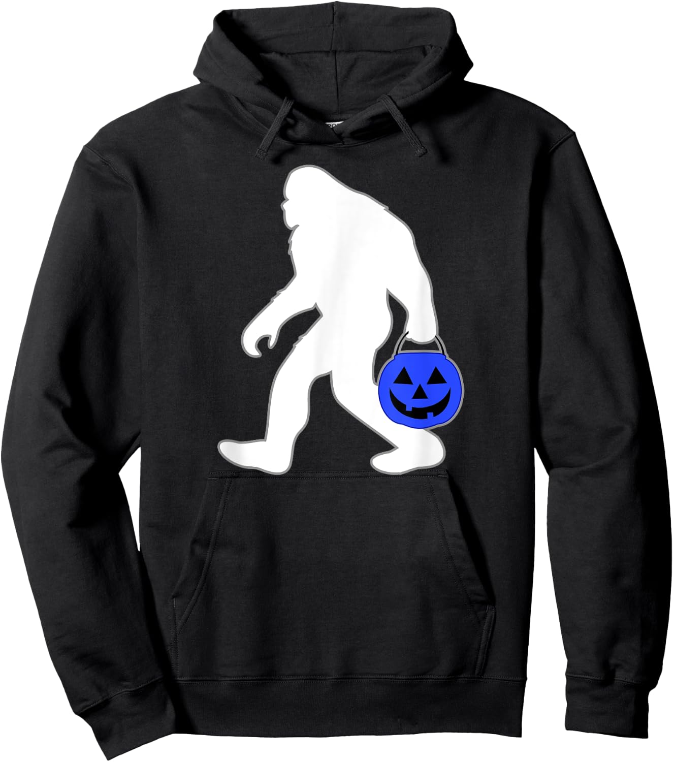 Halloween Autism Blue Pumpkin Bucket Trick or Treat Bigfoot Hoodie - Hoodie | Black