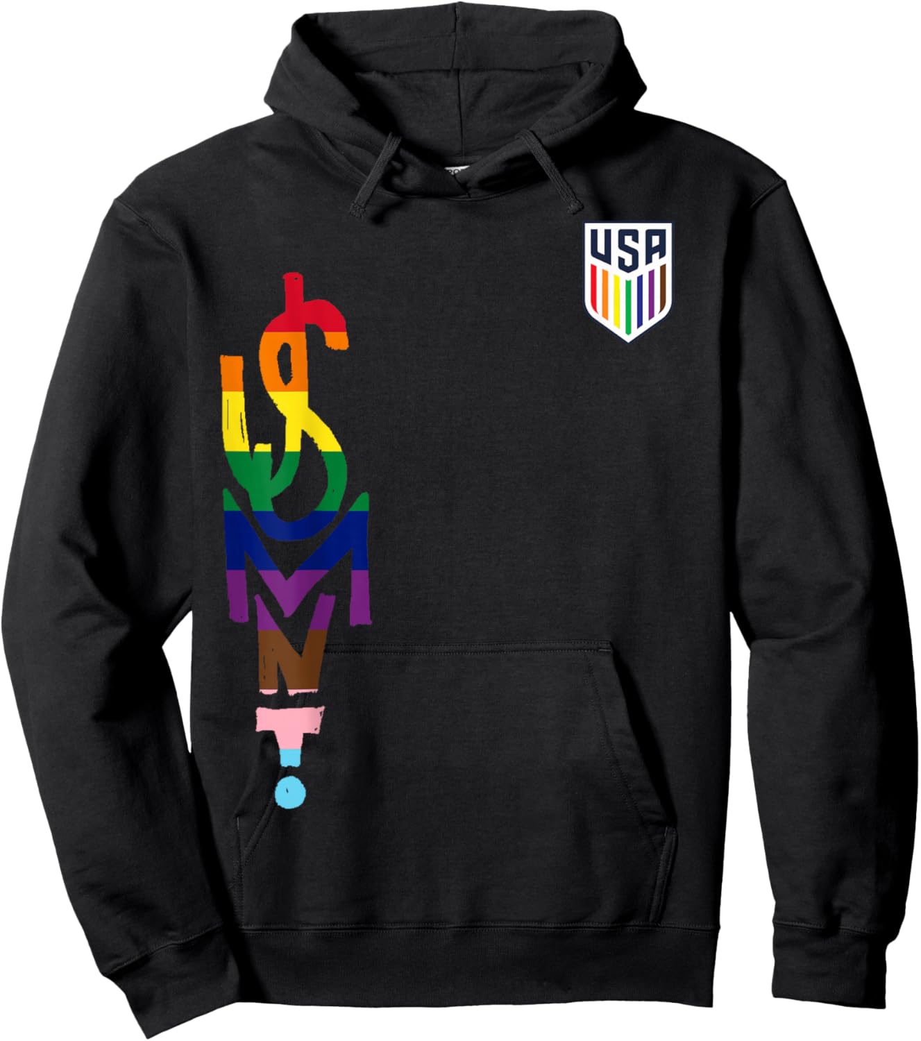 Officially Licensed USMNT Soccer Apparel, USM.N.T. Pride Hoodie - Hoodie | Black