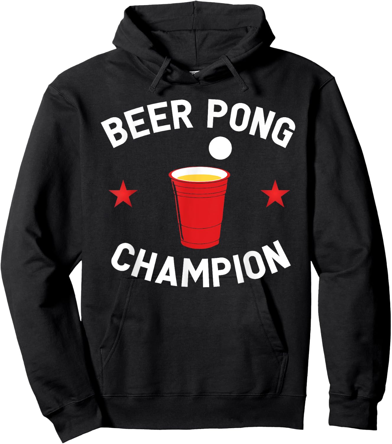 Funny Beer Pong Champion Vintage Gift Hoodie - Hoodie | Black