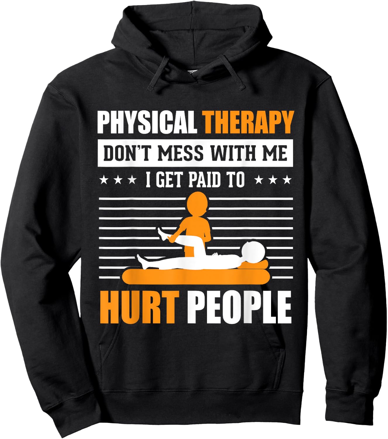 Funny PT Physical Therapy Gift Therapist Month Hoodie - Hoodie | Black