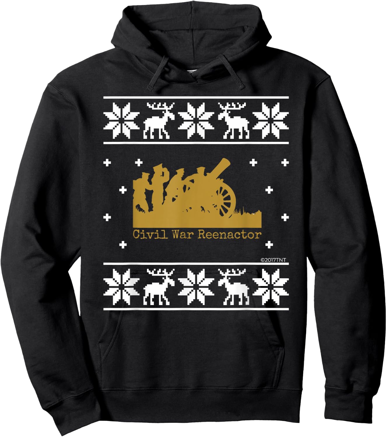 Civil War Re-enactor Ugly Christmas Shirt Hoodie - Hoodie | Black