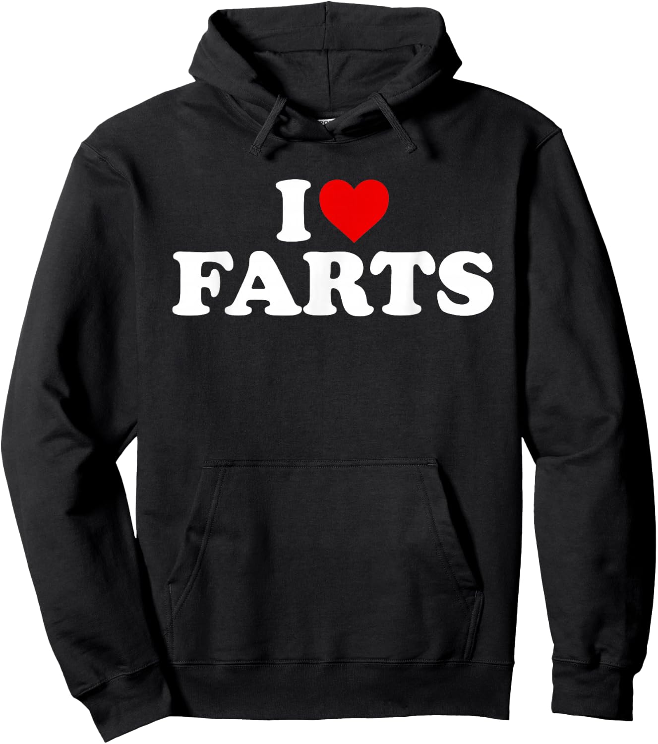 I Love Farts - Heart Hoodie - Hoodie | Black