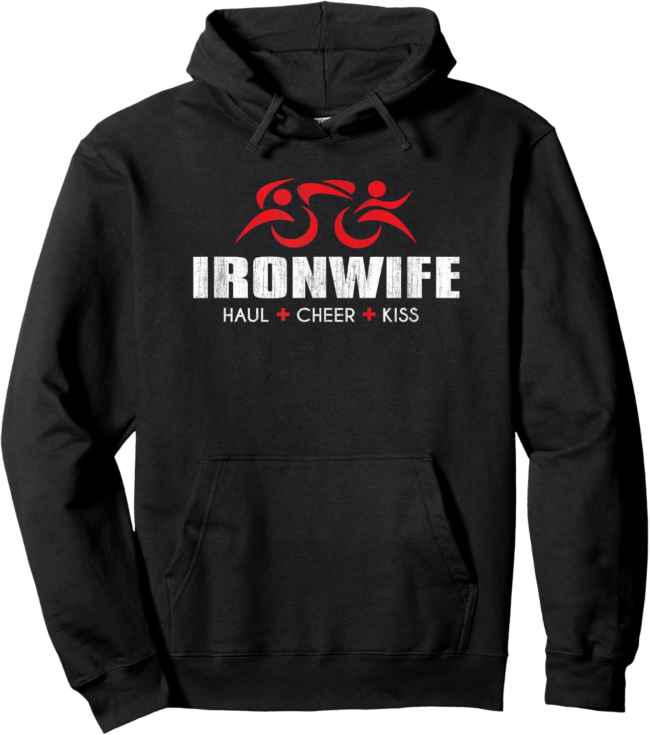 IRONWIFE Tri IronSherpa Triathlon - Haul Cheer Triathlete Hoodie - Hoodie | Black